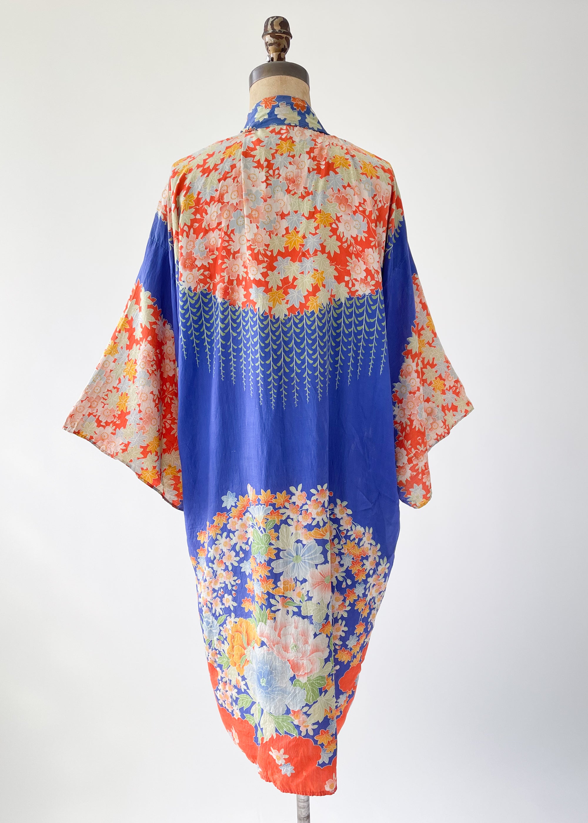 Vintage 1920s Floral Rayon Robe