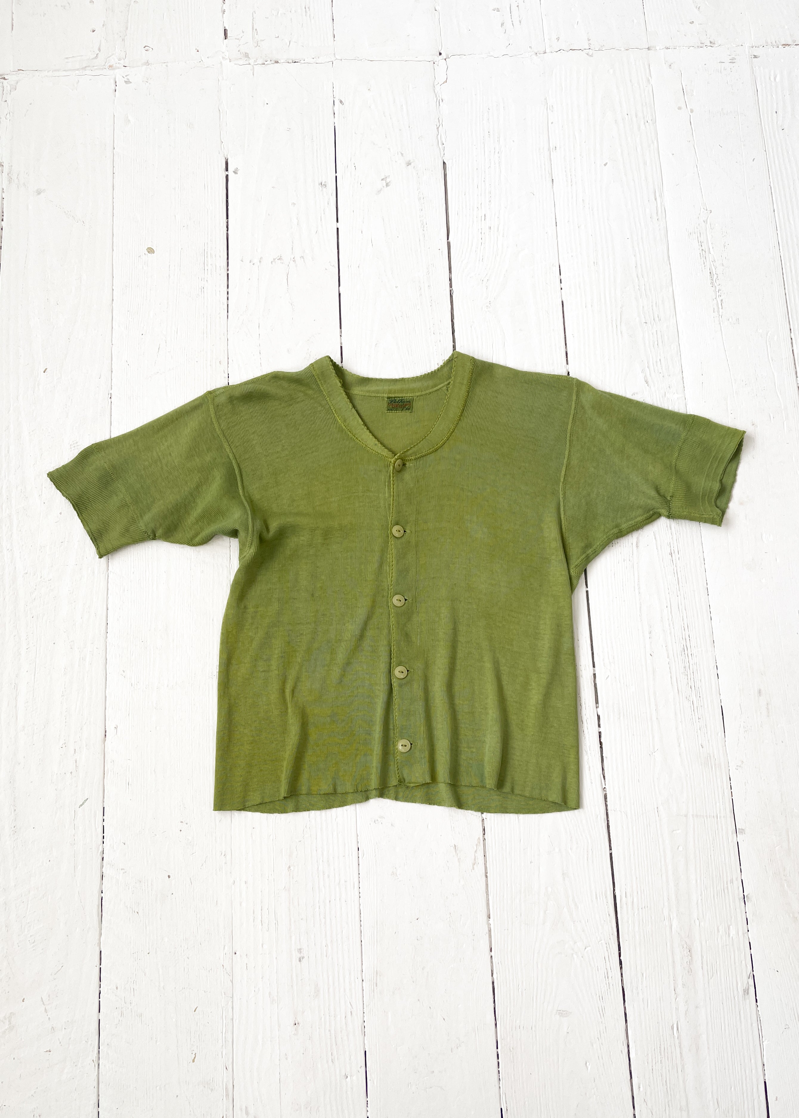 Vintage 1930s Over-Dyed Cotton Top