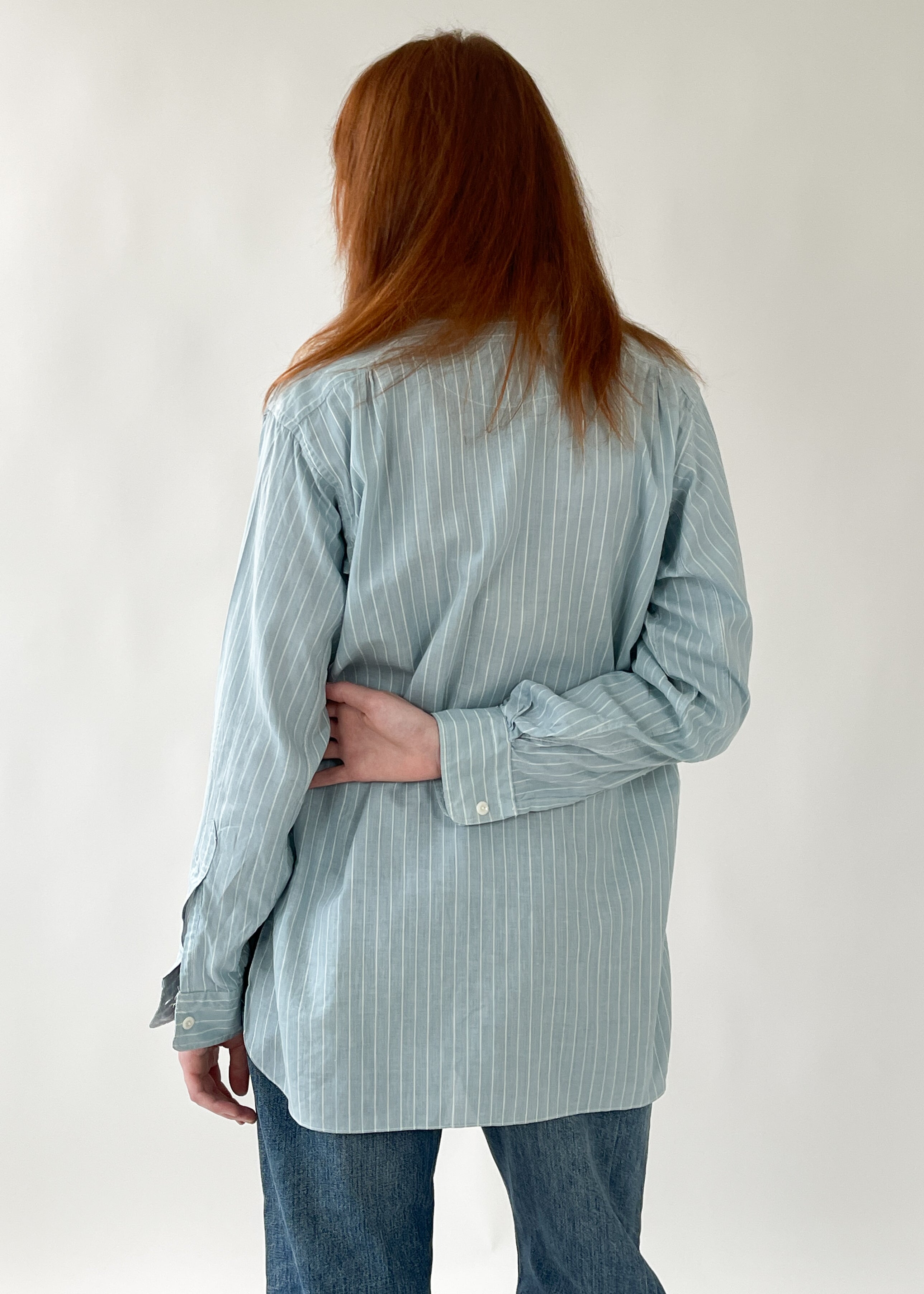 Vintage 1940s Menswear Striped Shirt