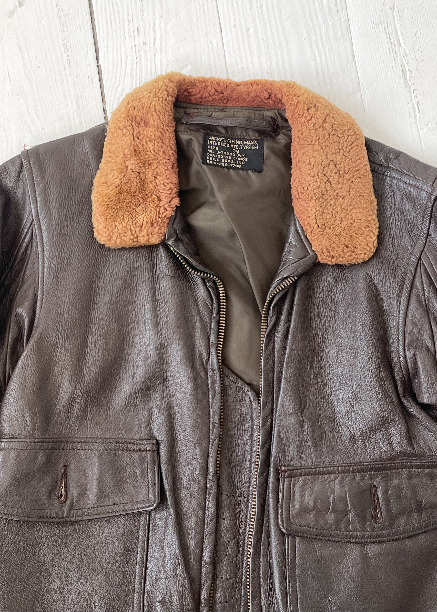Vintage 1960s Leather Flyers Jacket
