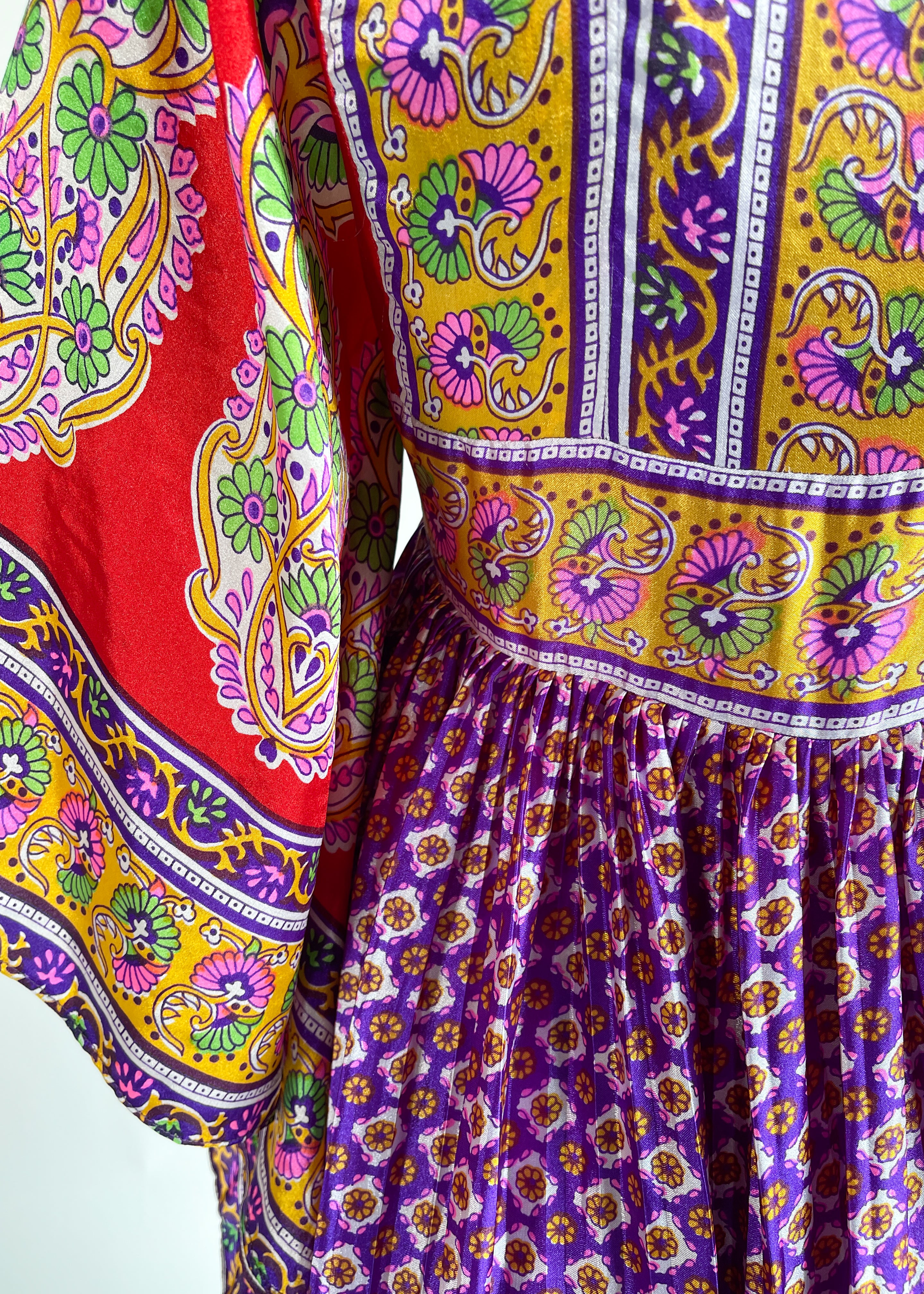 1970s Bellville Sassoon Scarf Dress with Pants