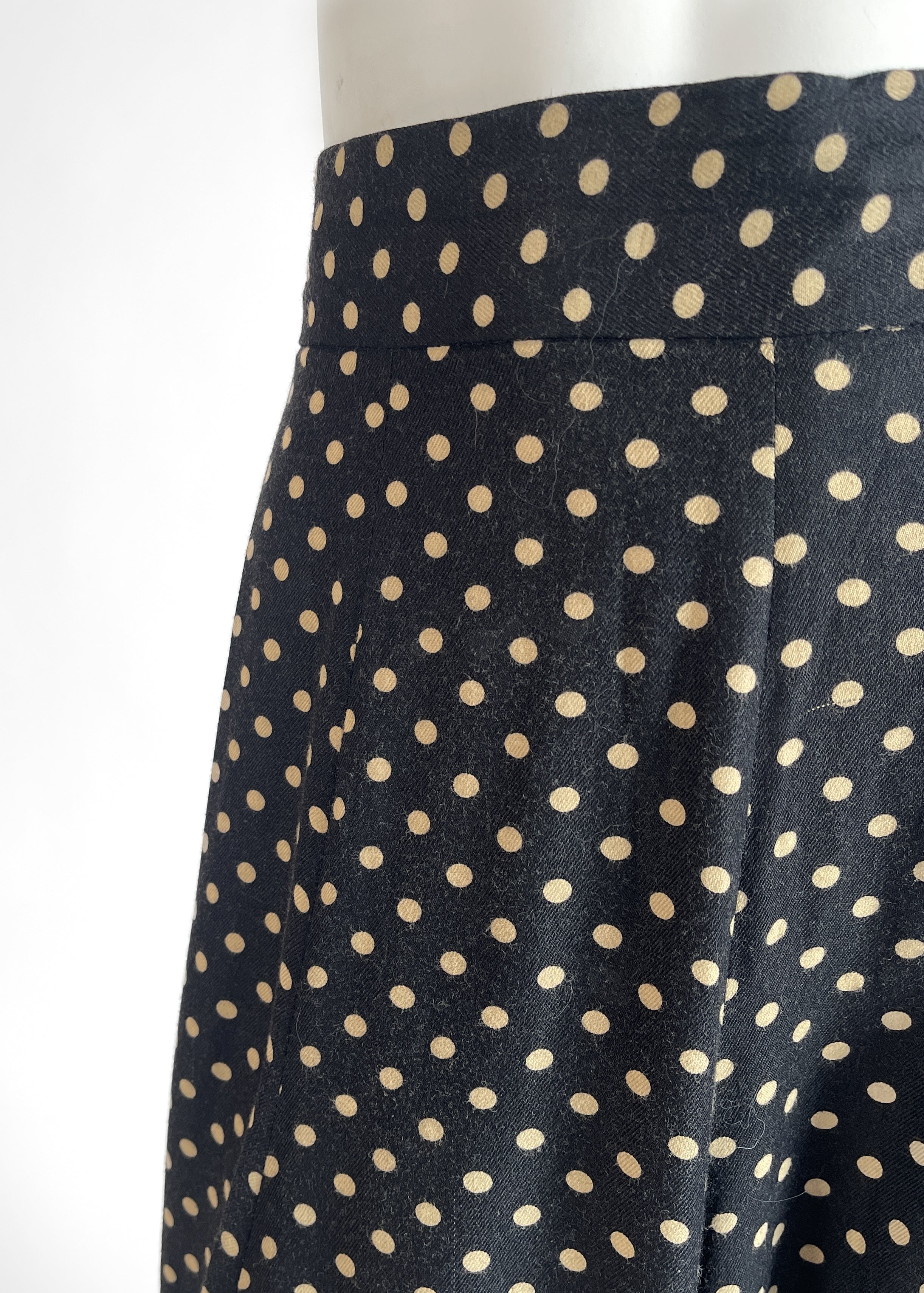 1970s BIBA Polka Dot Jersey Skirt