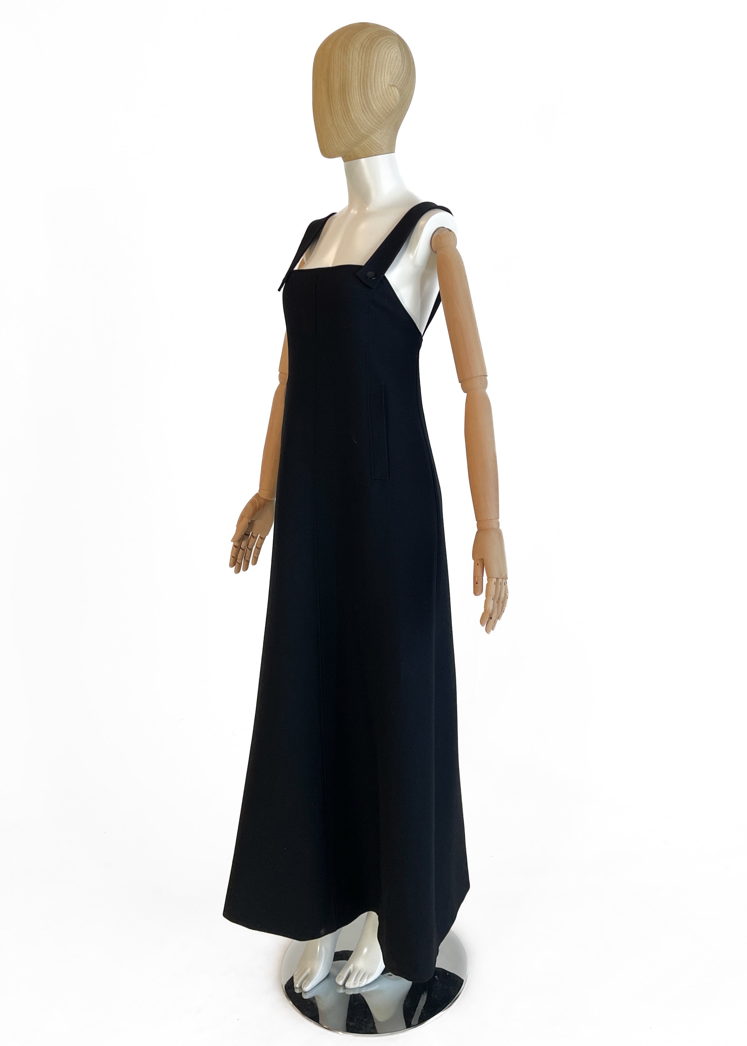 1970s Courreges Wool Pinafore Dress