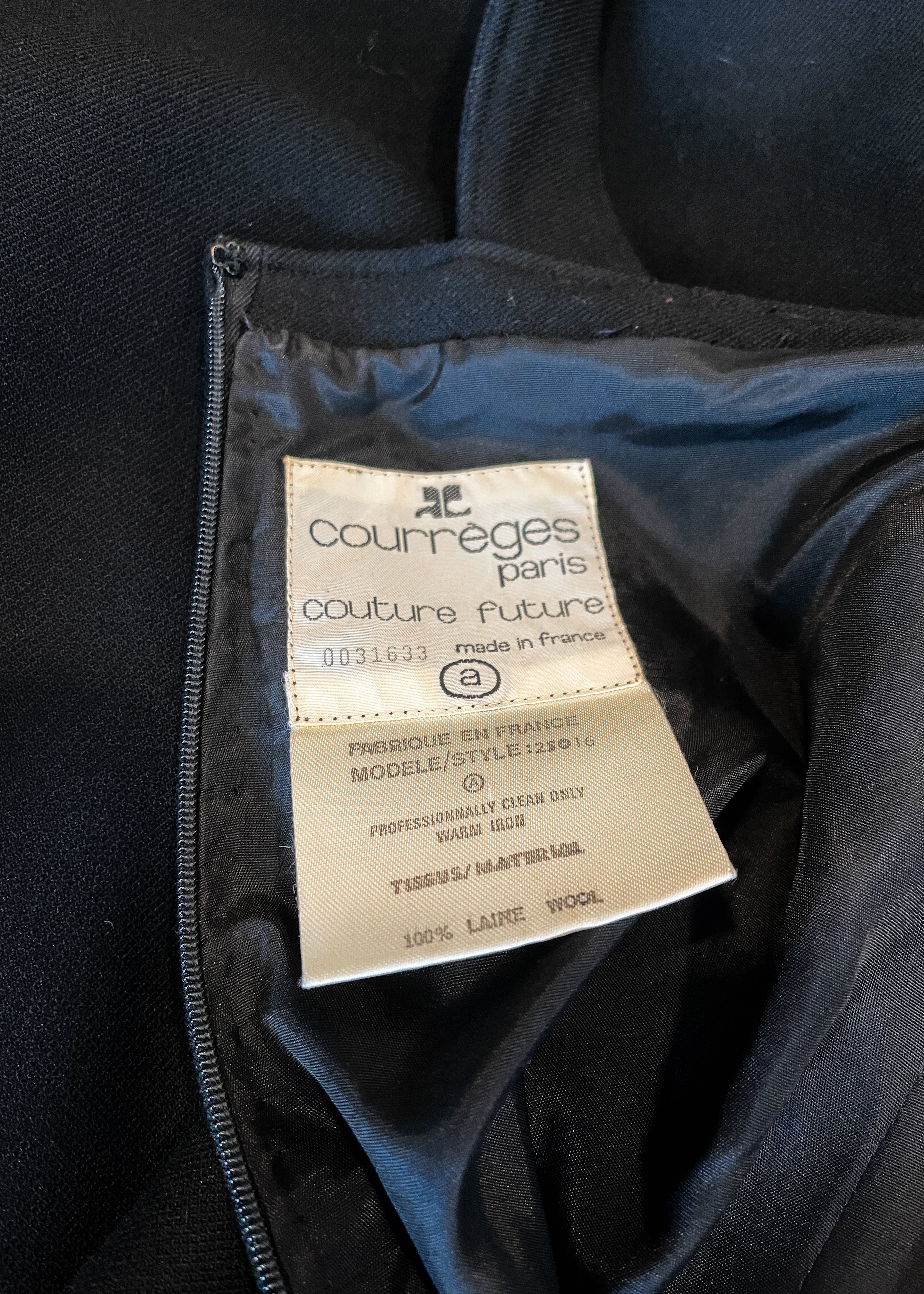 1970s Courreges Wool Pinafore Dress