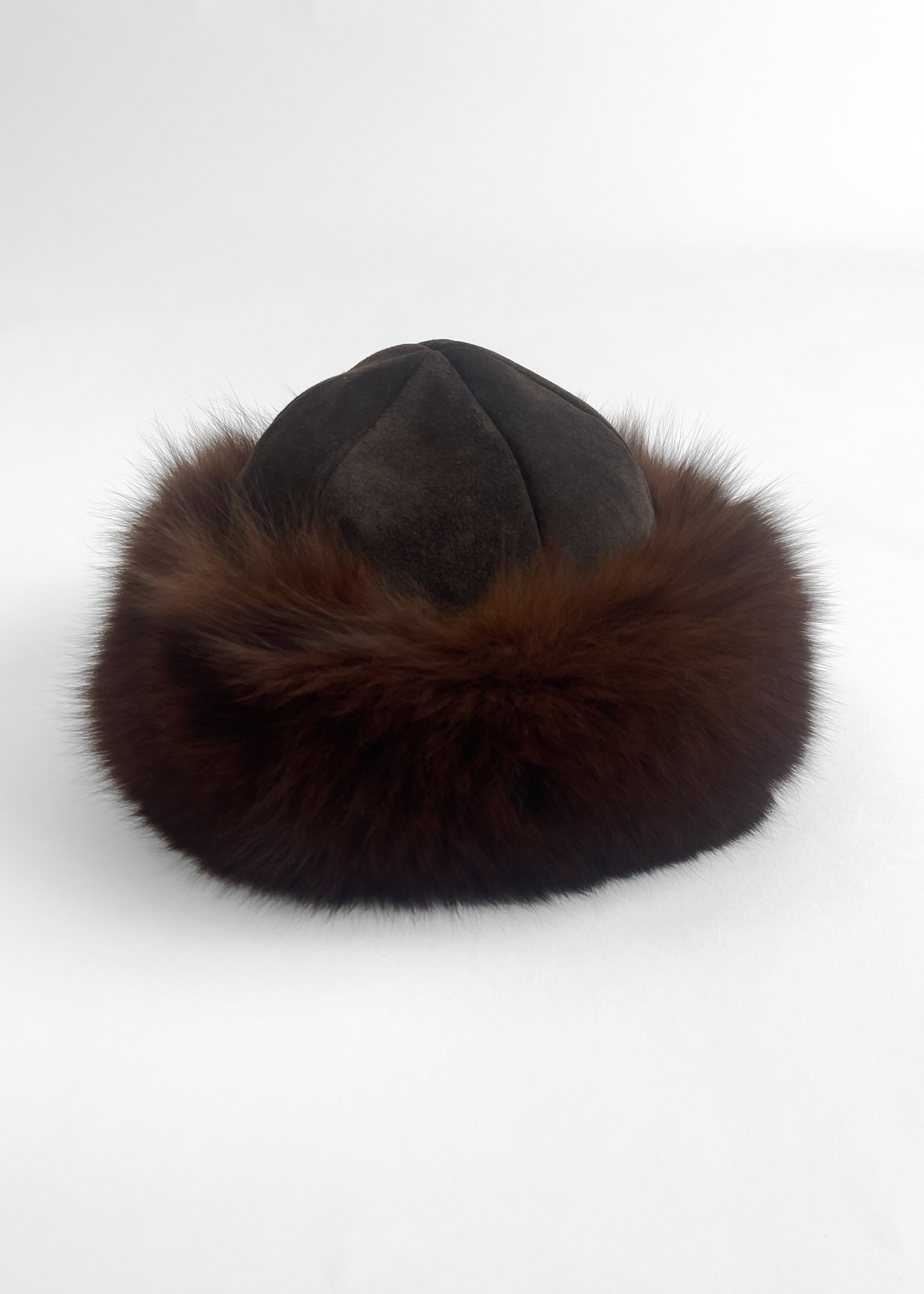 1970s French Fur and Suede Hat