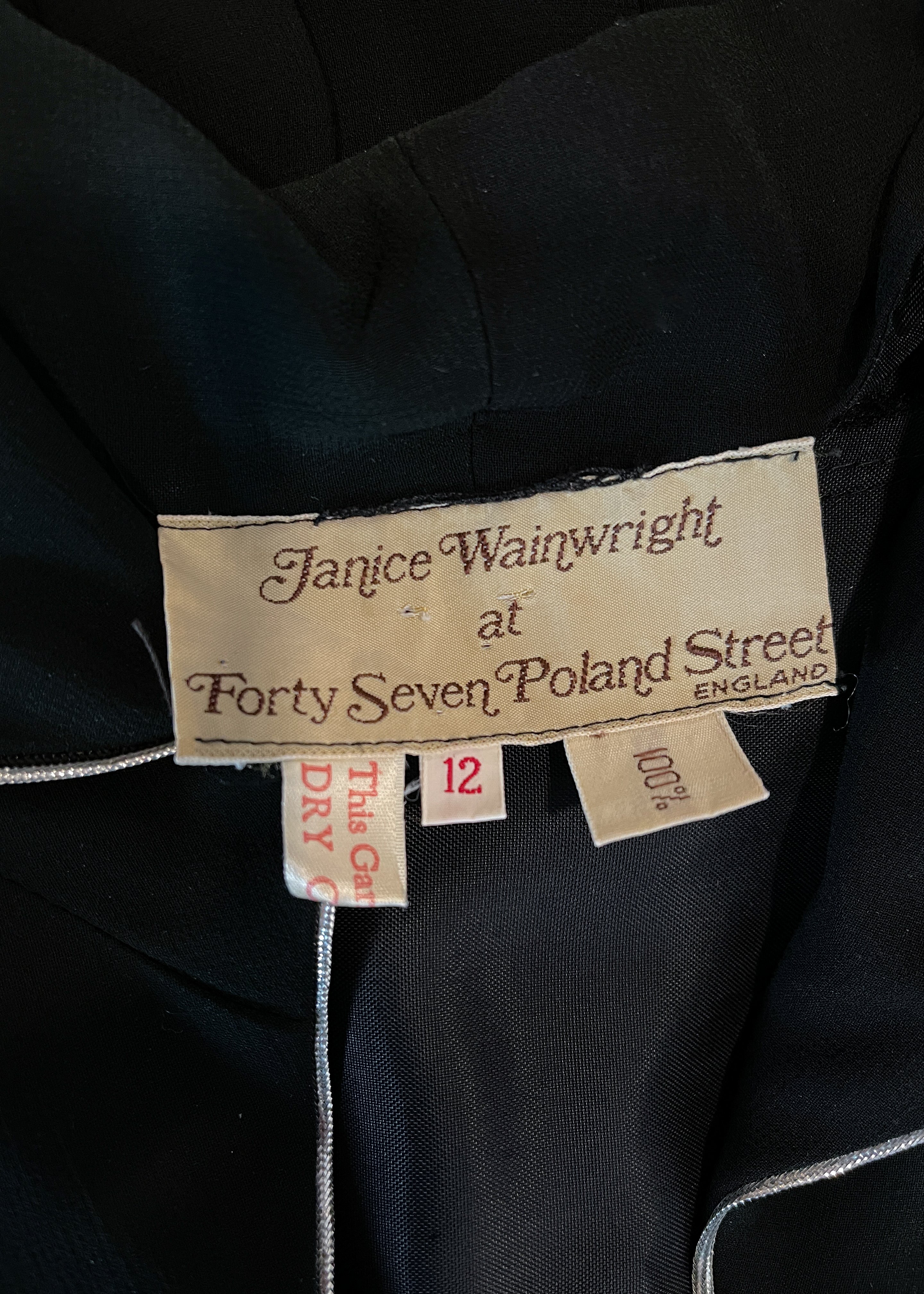 1970s Janice Wainwright Embroidered Dress
