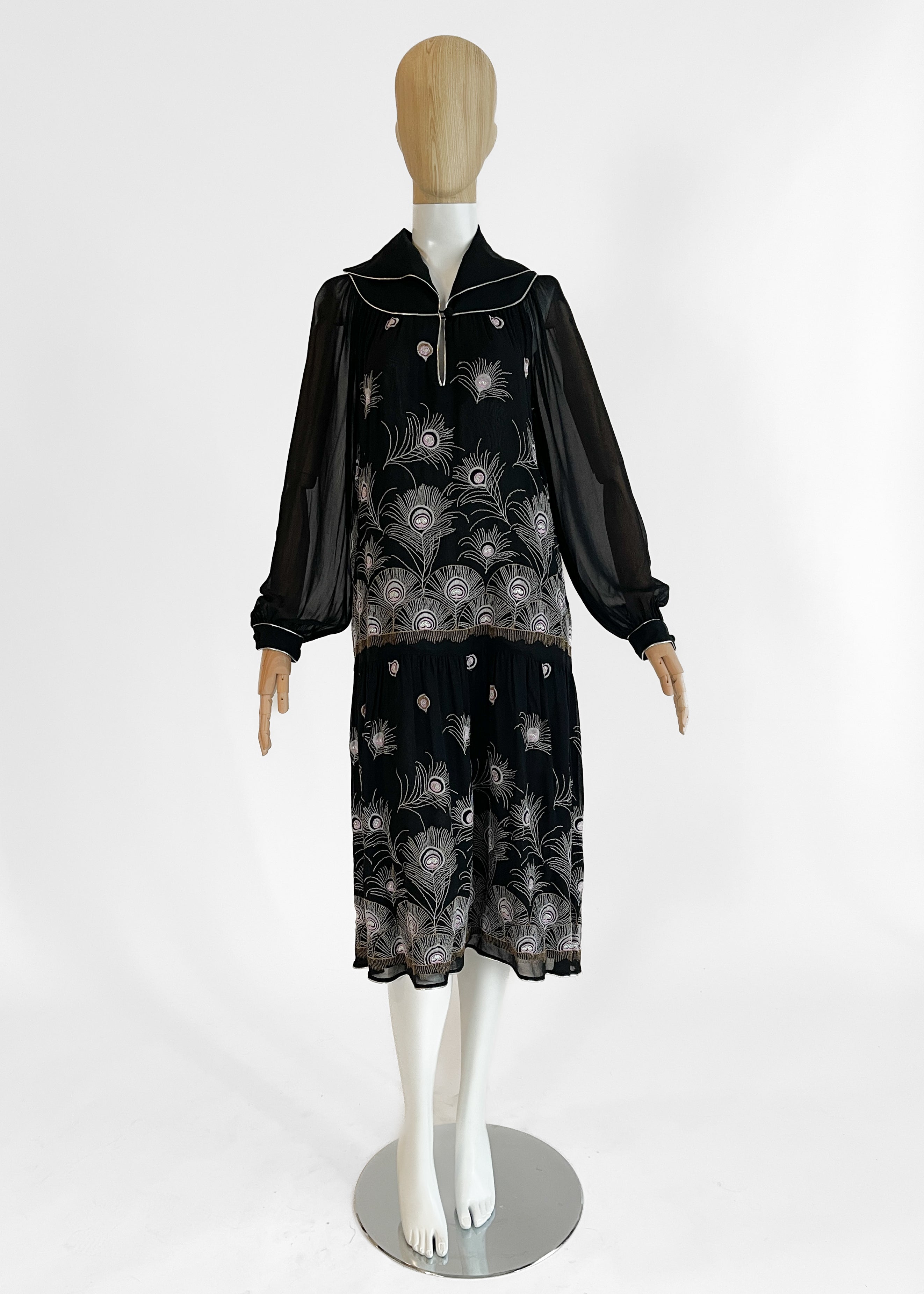 1970s Janice Wainwright Embroidered Dress