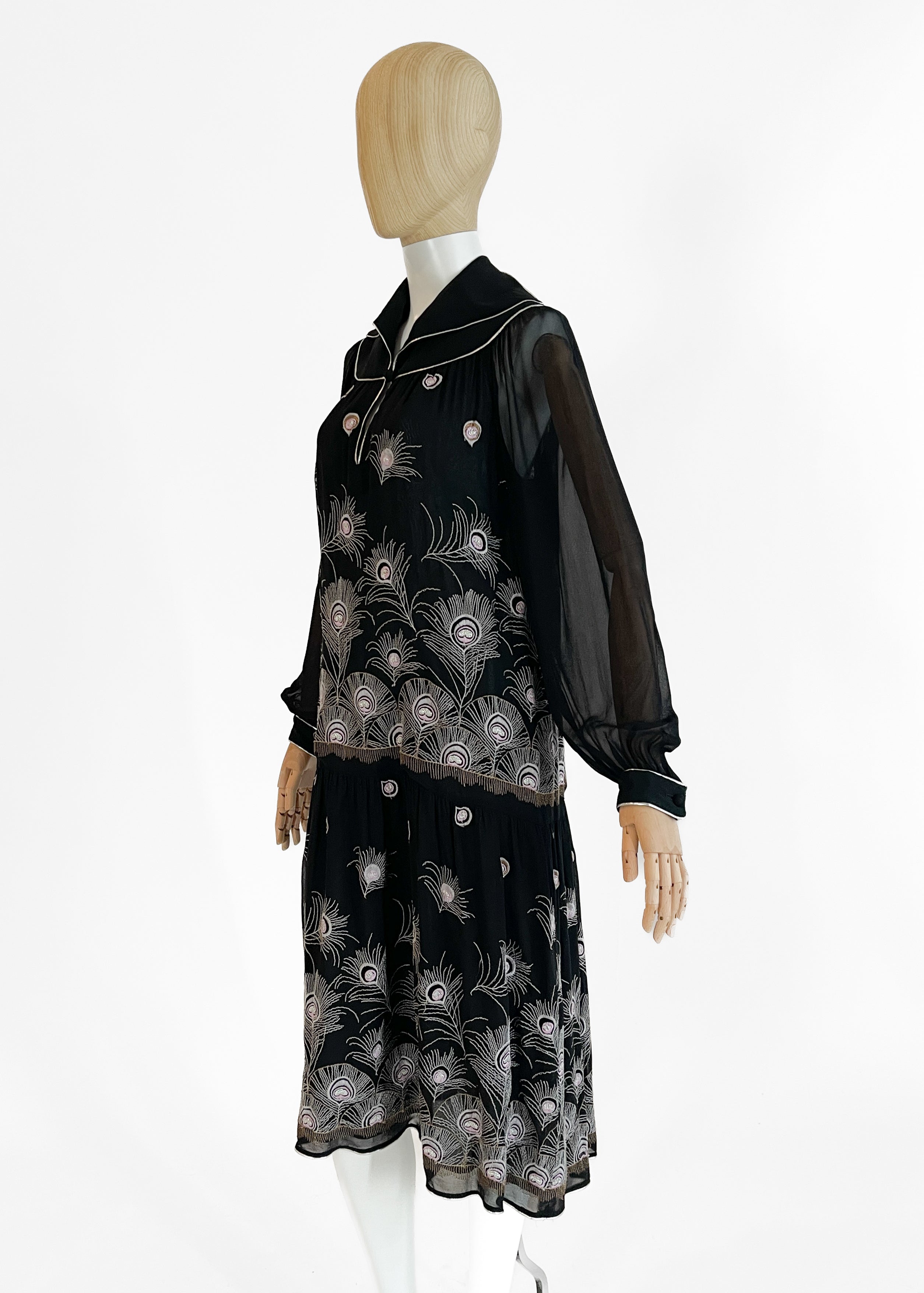 1970s Janice Wainwright Embroidered Dress