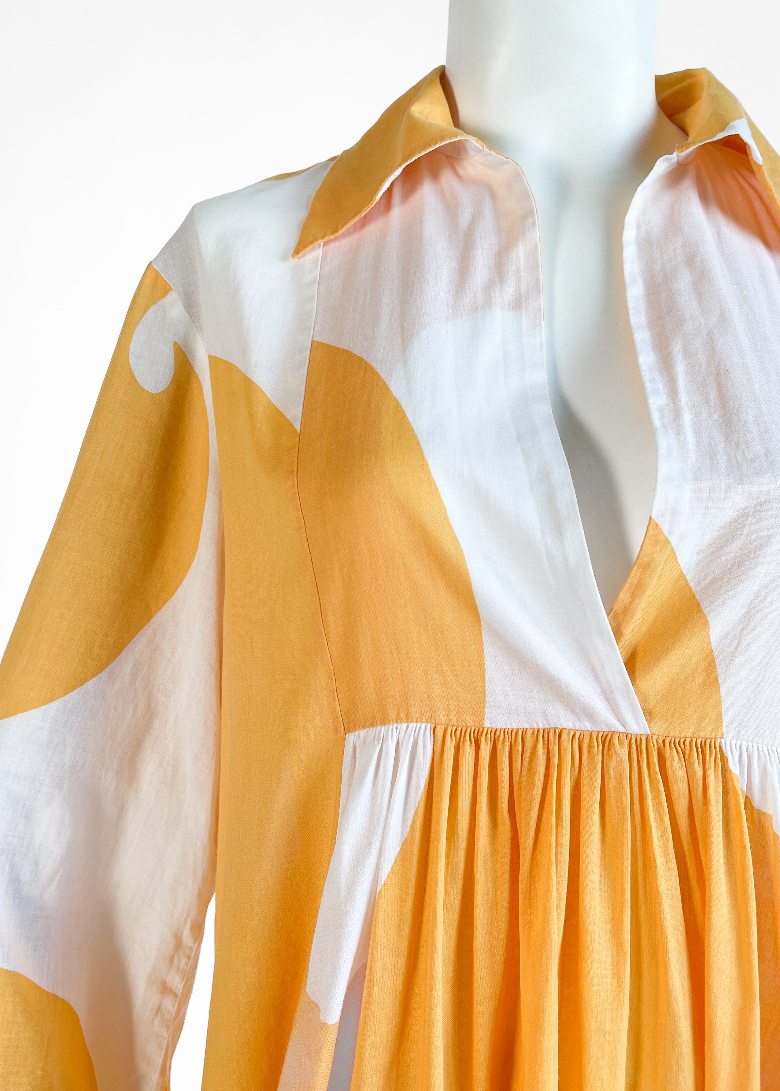 Marimekko 1970s Jokeri Print Maxi Dress
