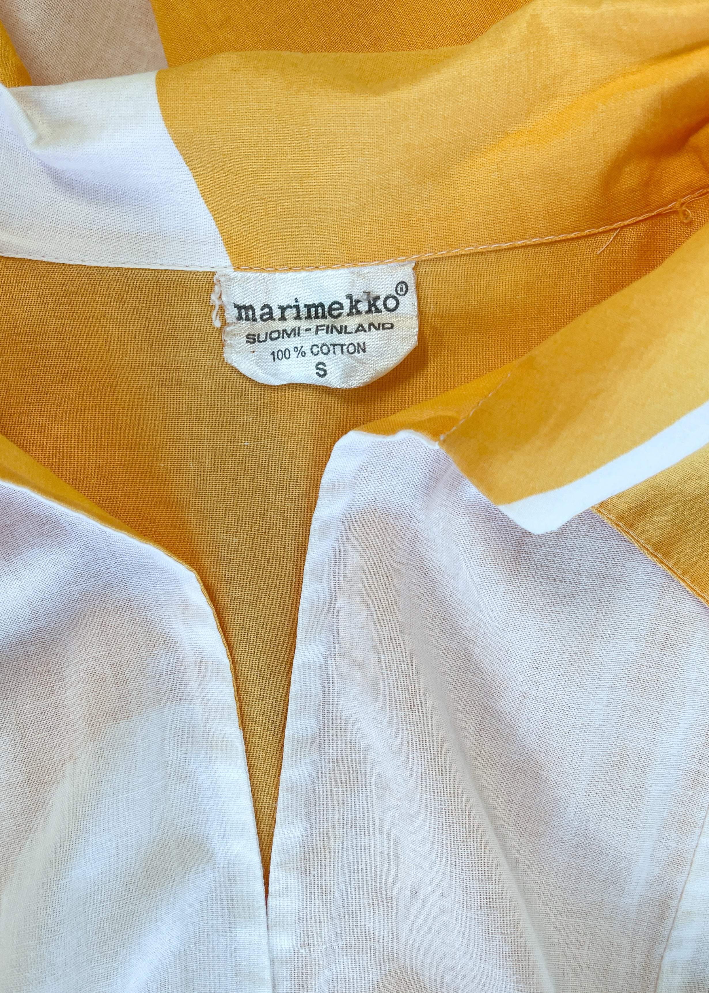 Marimekko 1970s Jokeri Print Maxi Dress