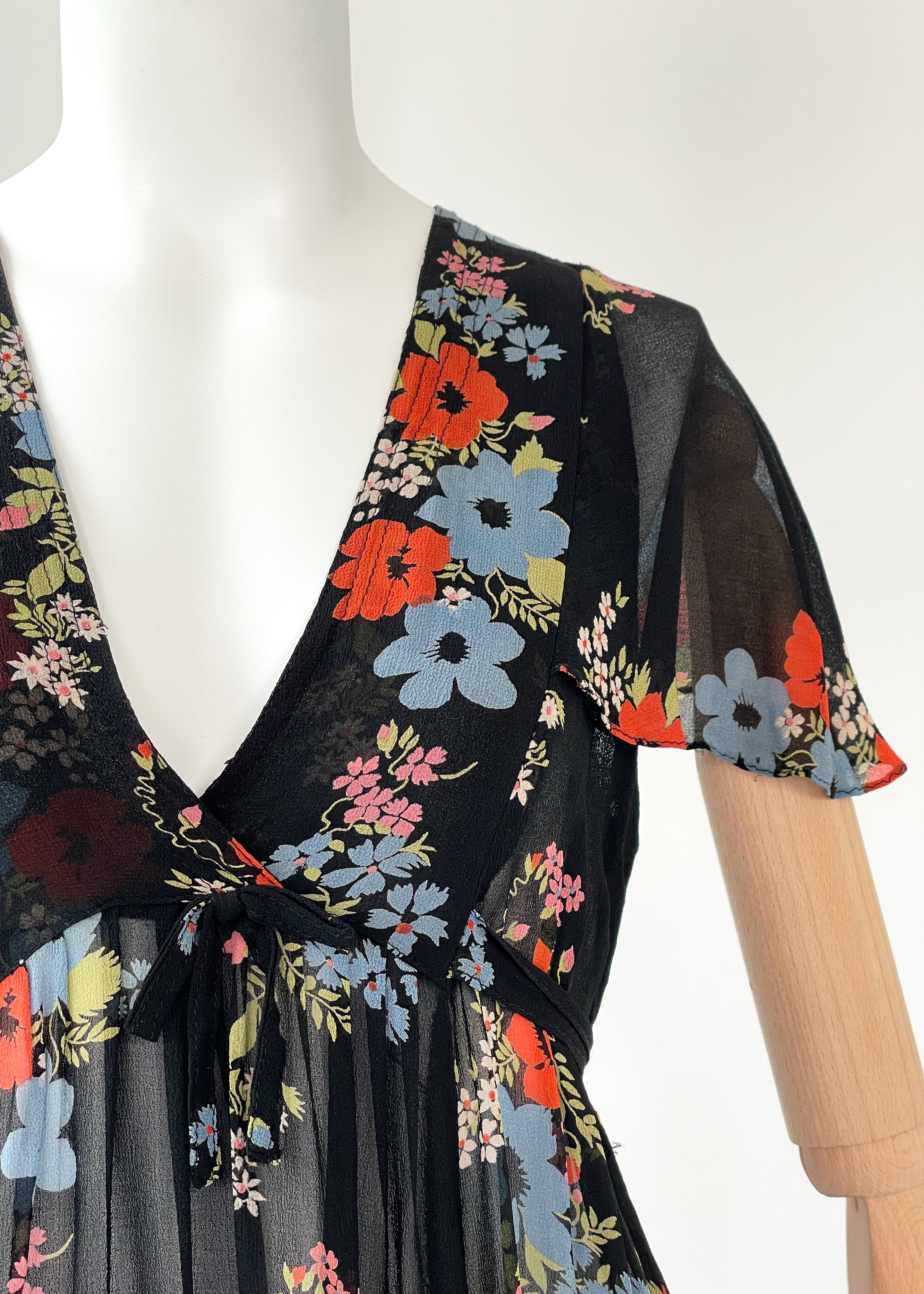 1970s Ossie Clark Dress with Celia Birtwell Print