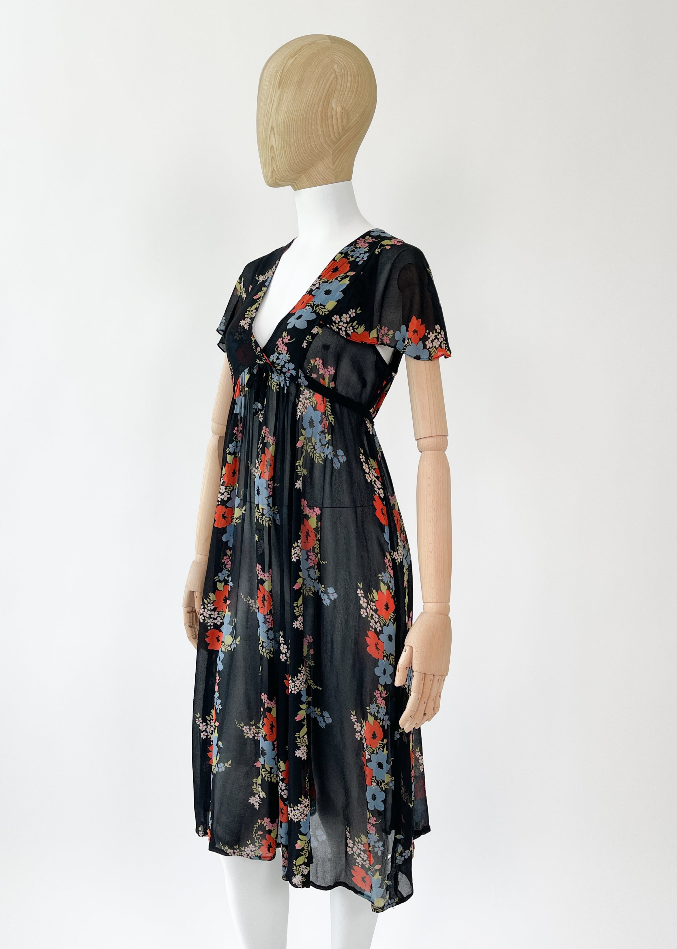 1970s Ossie Clark Dress with Celia Birtwell Print
