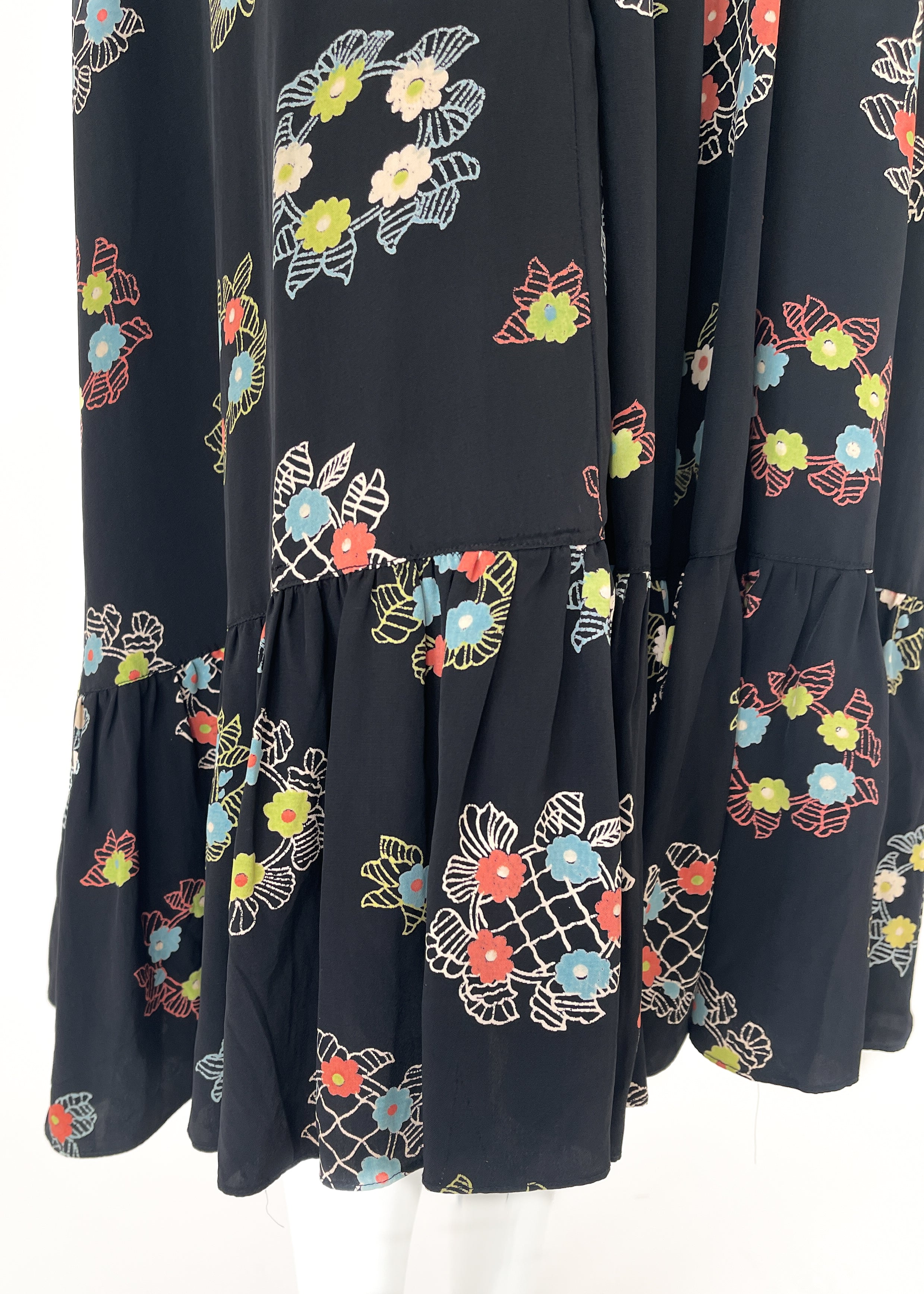 Vintage 1970s Ossie Clark Dress with Celia Birtwell Print