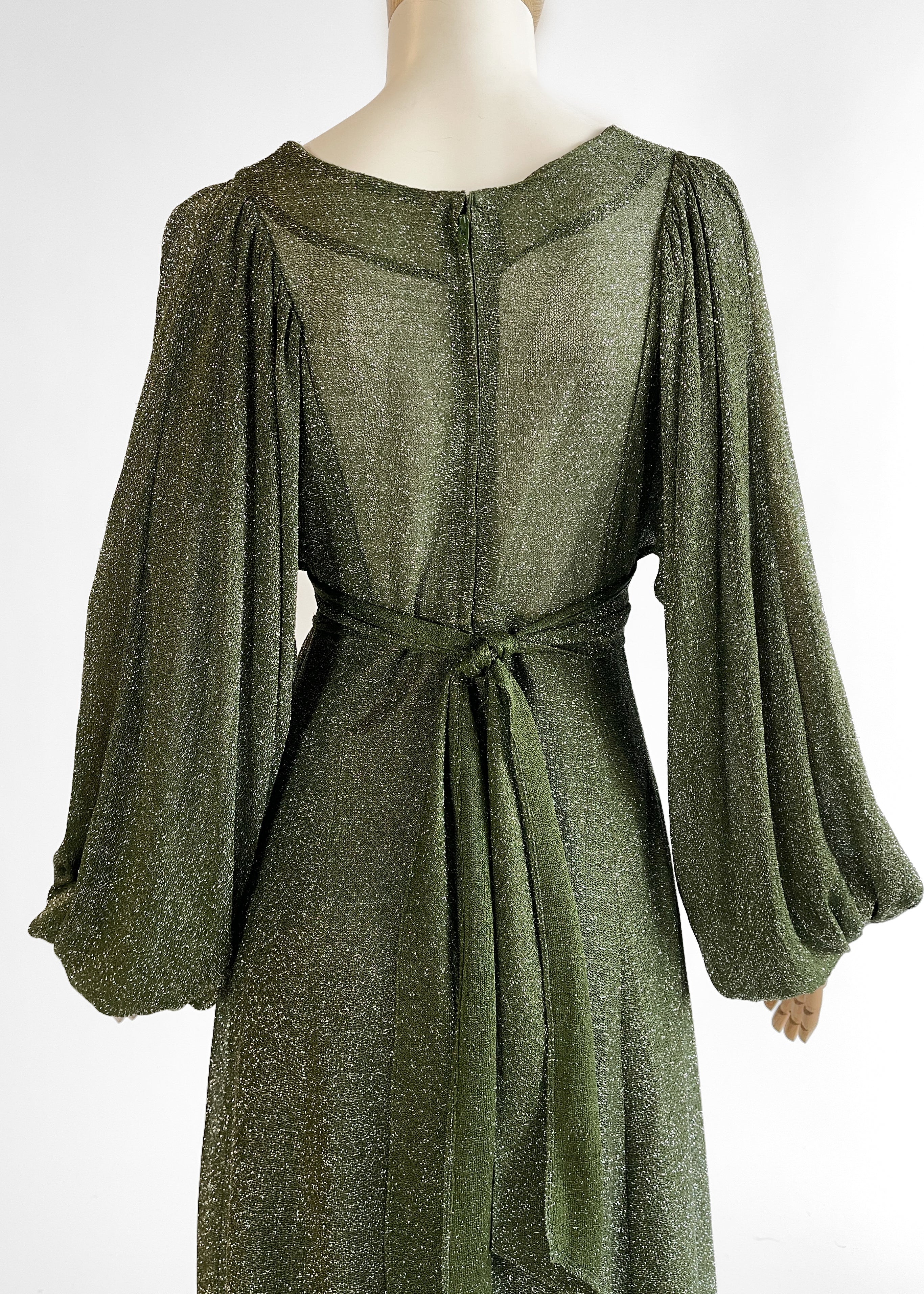 1970s Ossie Clark Tinsel Dress
