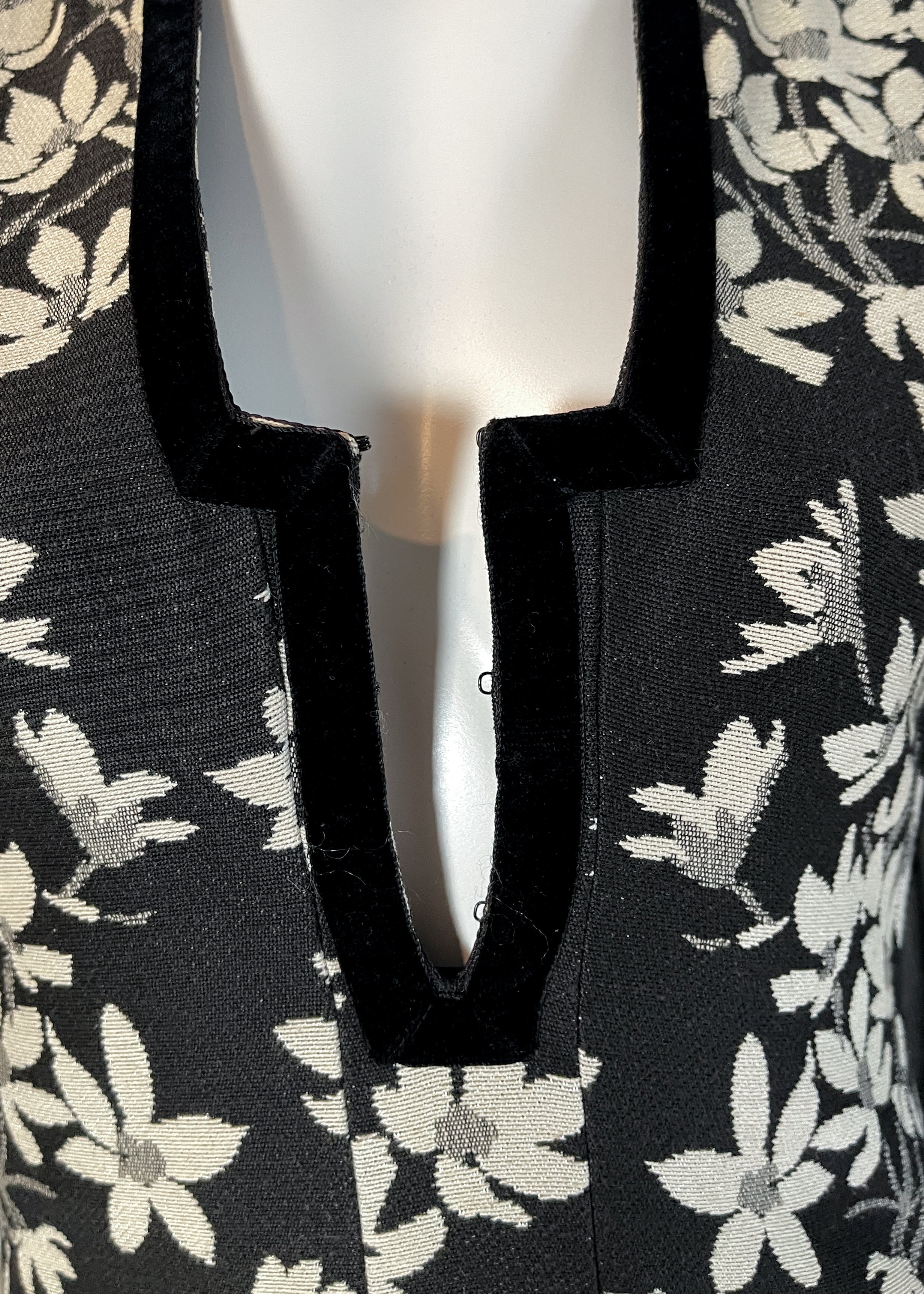 1970s Thea Porter Floral Tapestry Dress