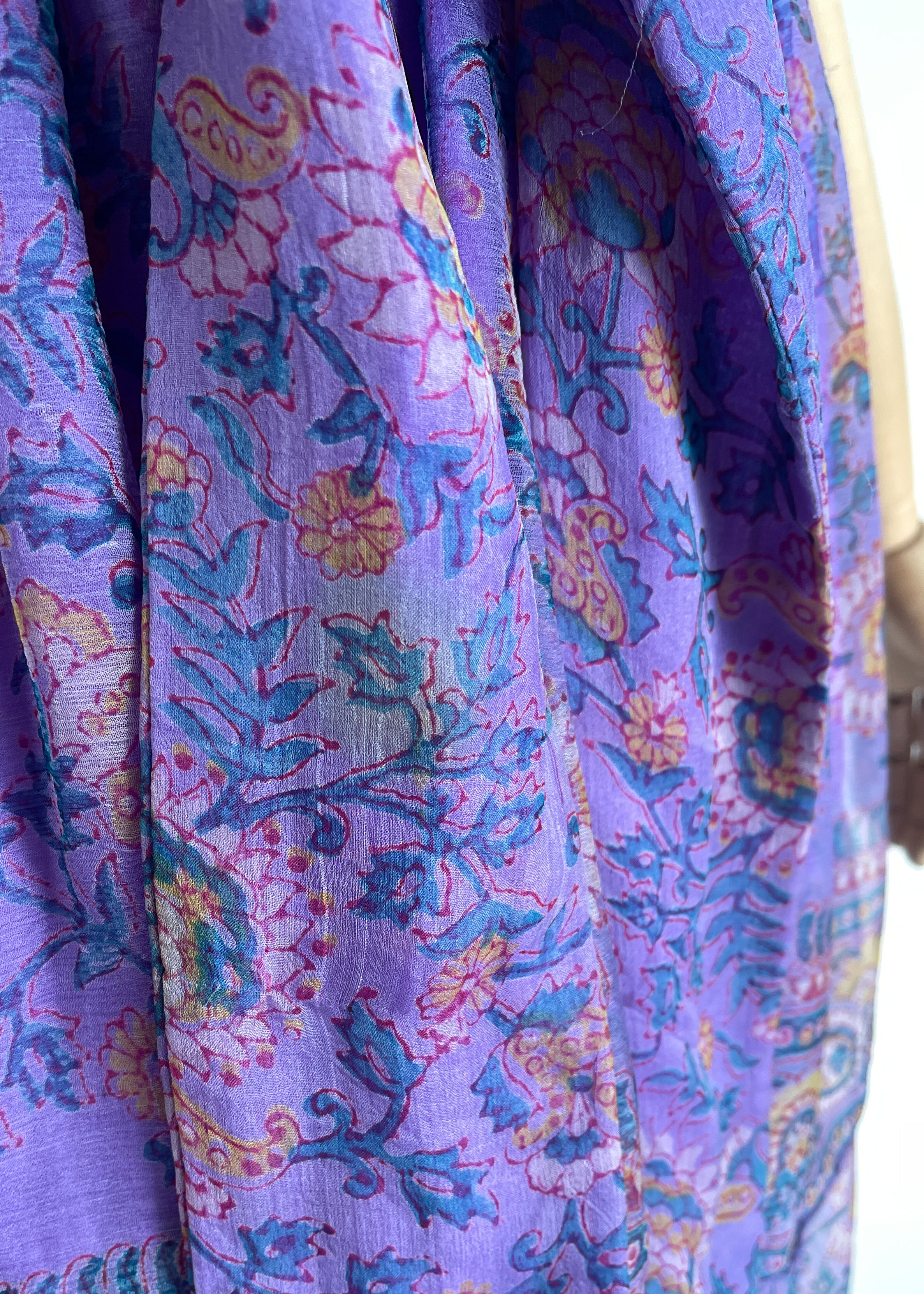 1970s Treacy Lowe Tissue Silk Dress