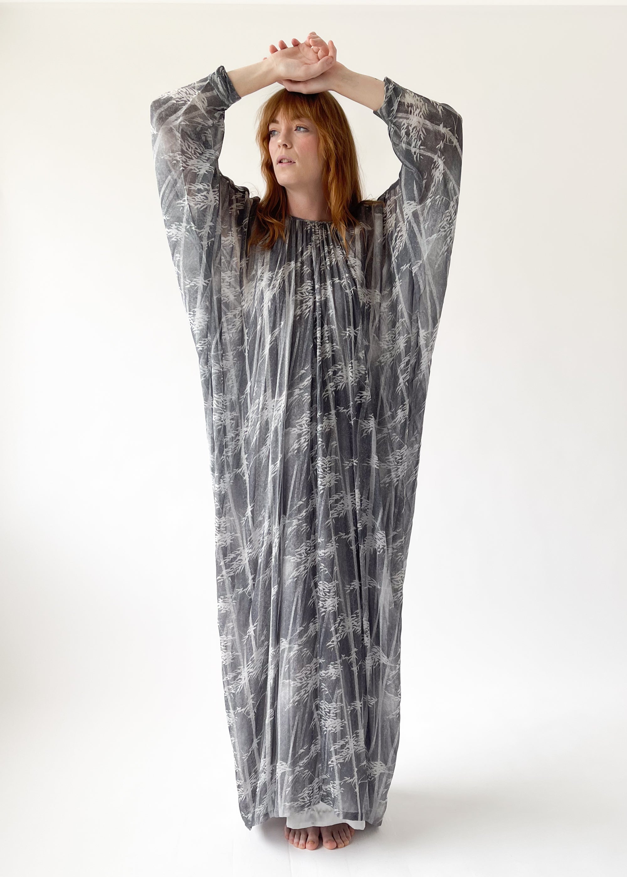 Vintage 1970s Yuki Printed Caftan