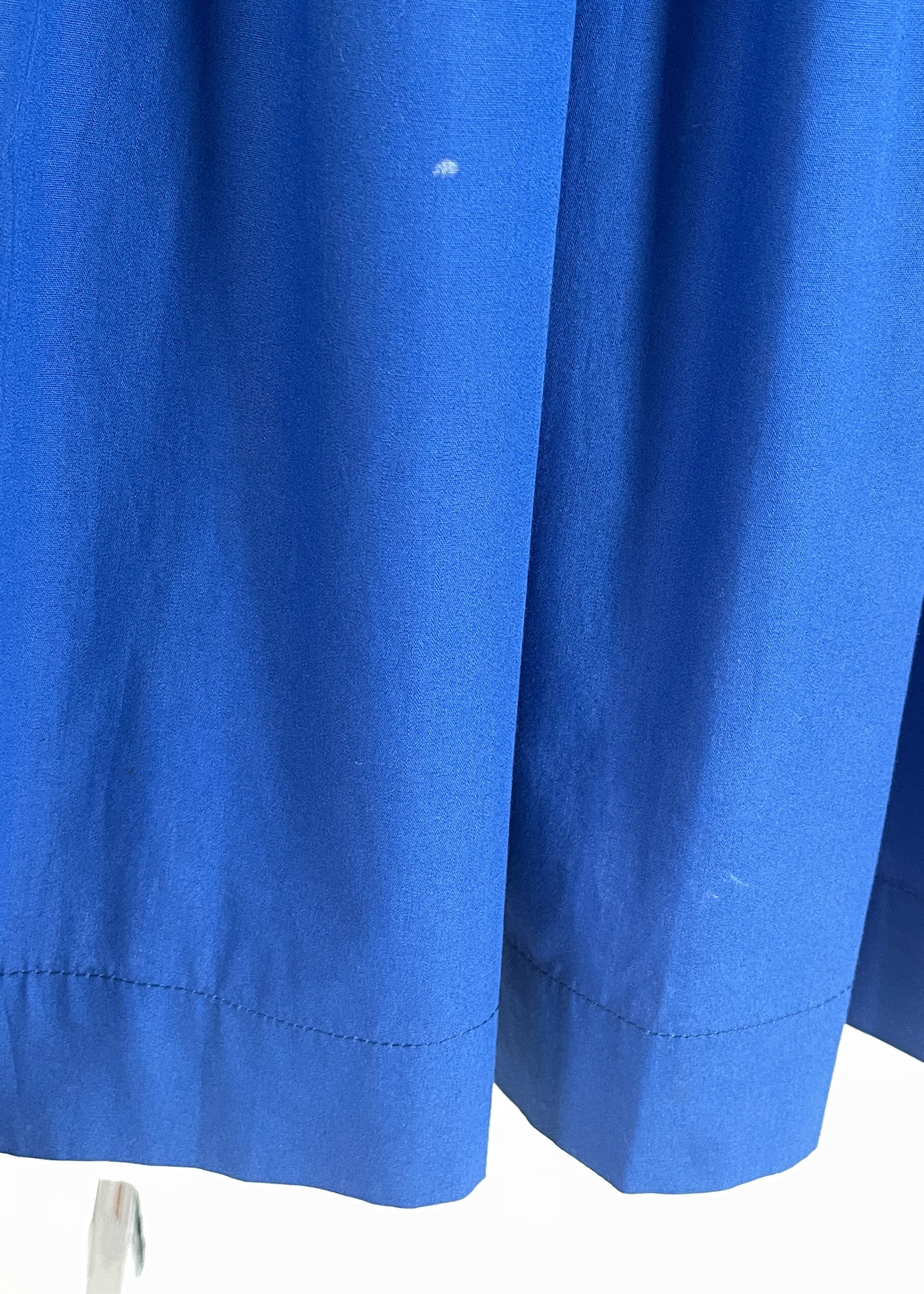 1970s Yves Saint Laurent Rive Gauche Blue Color Block Dress