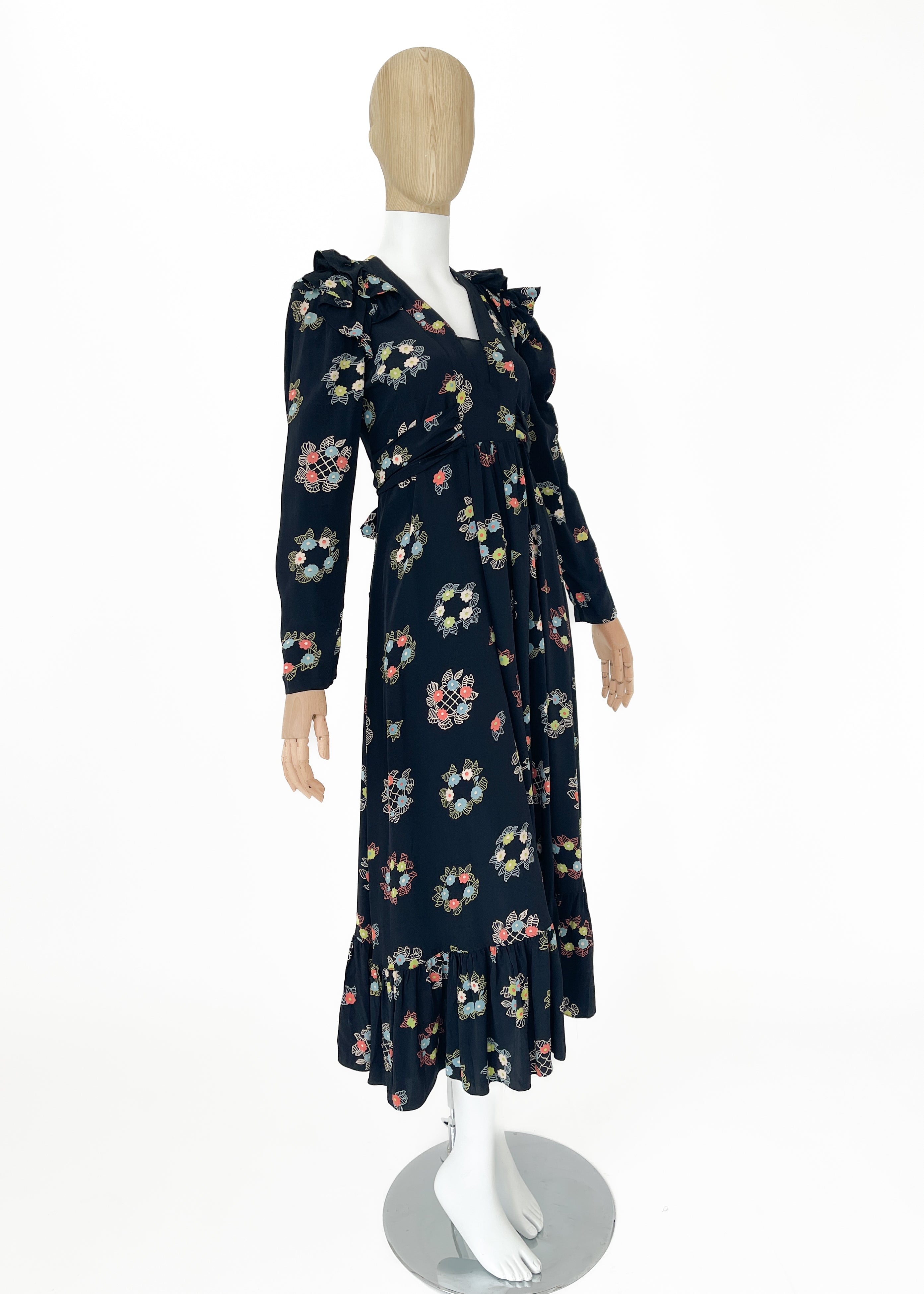 Vintage 1970s Ossie Clark Dress with Celia Birtwell Print