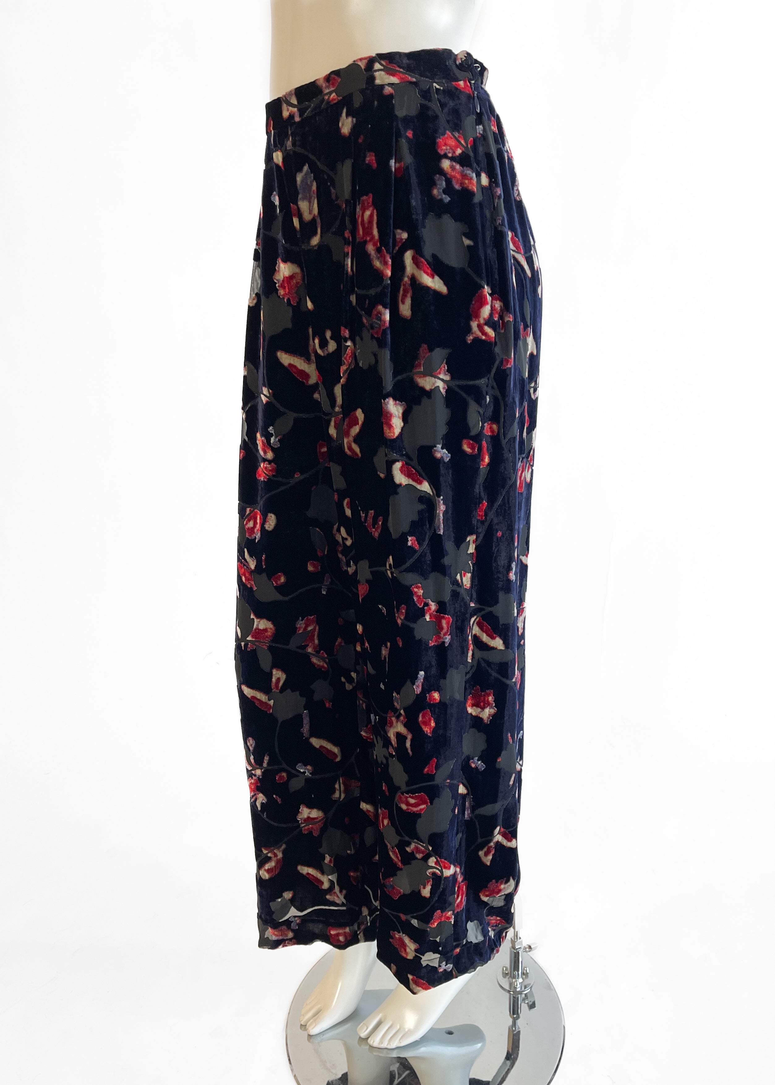 Vintage Chanel Burnout Velvet Pants Fall 1997
