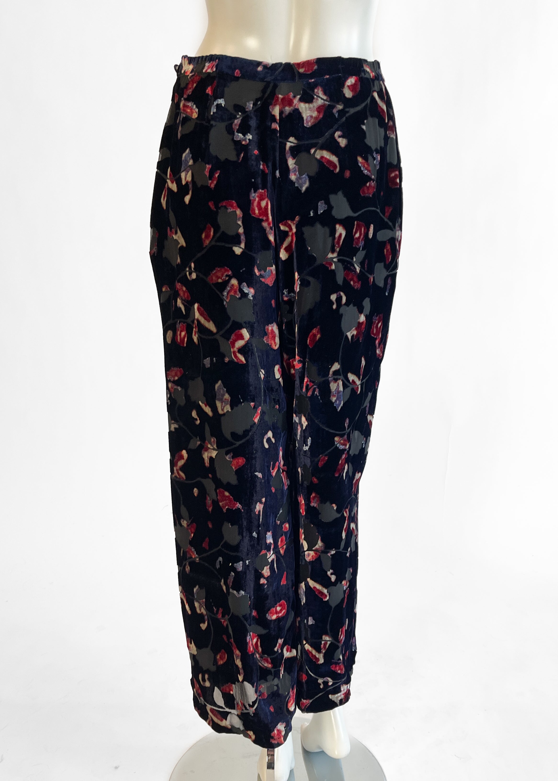 Vintage Chanel Burnout Velvet Pants Fall 1997
