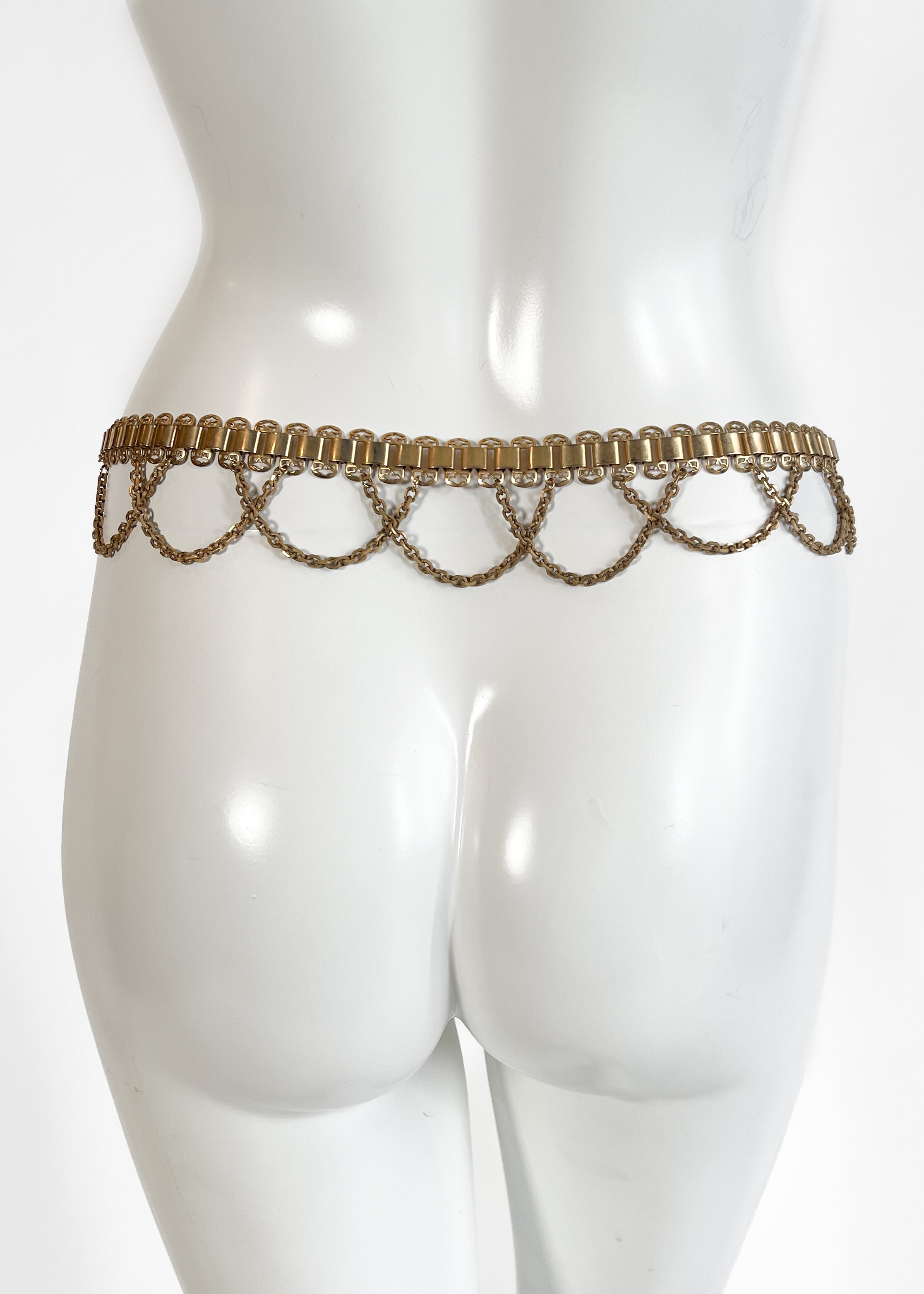 Vintage Gold-toned Chain Link Hip Belt