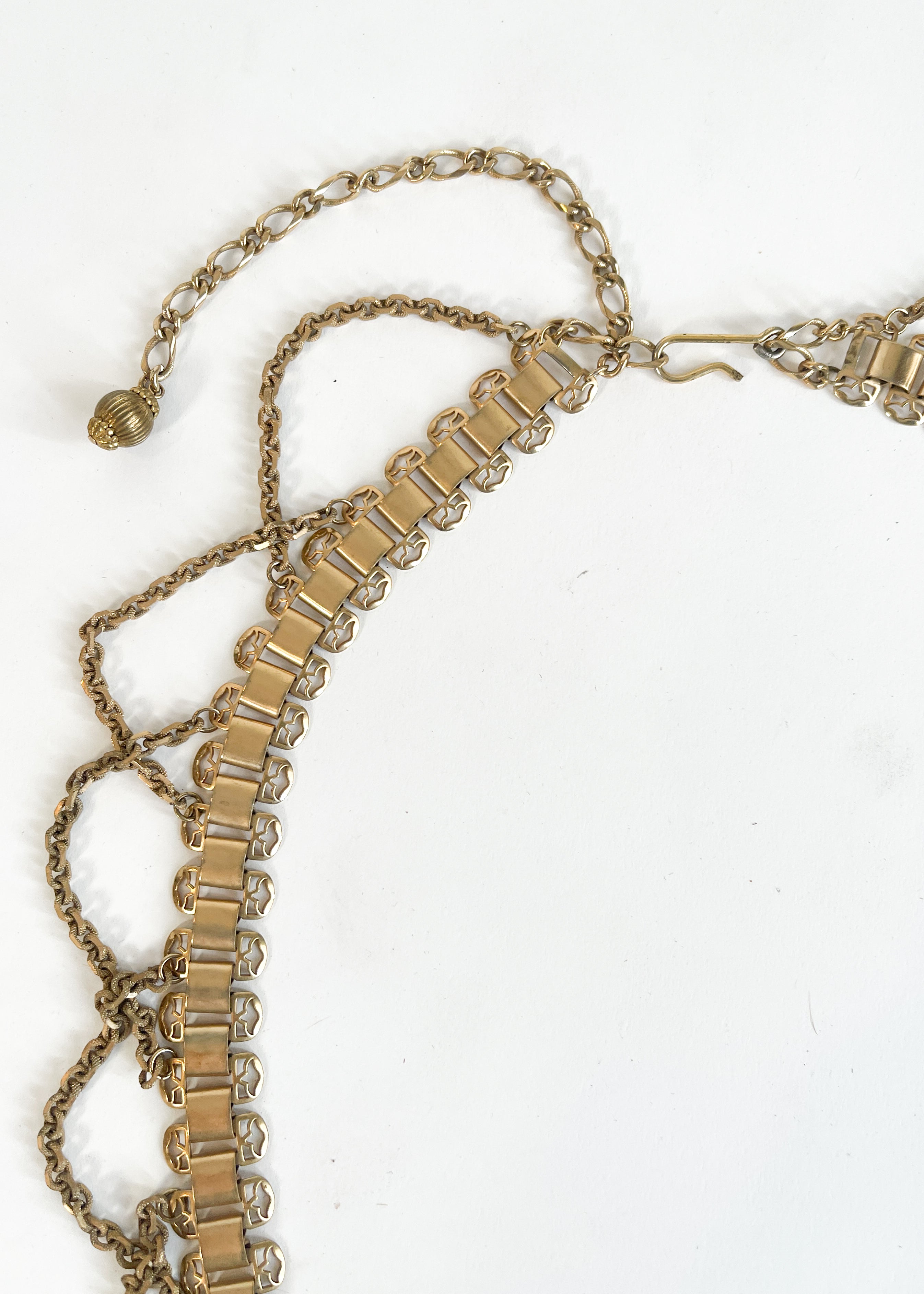 Vintage Gold-toned Chain Link Hip Belt