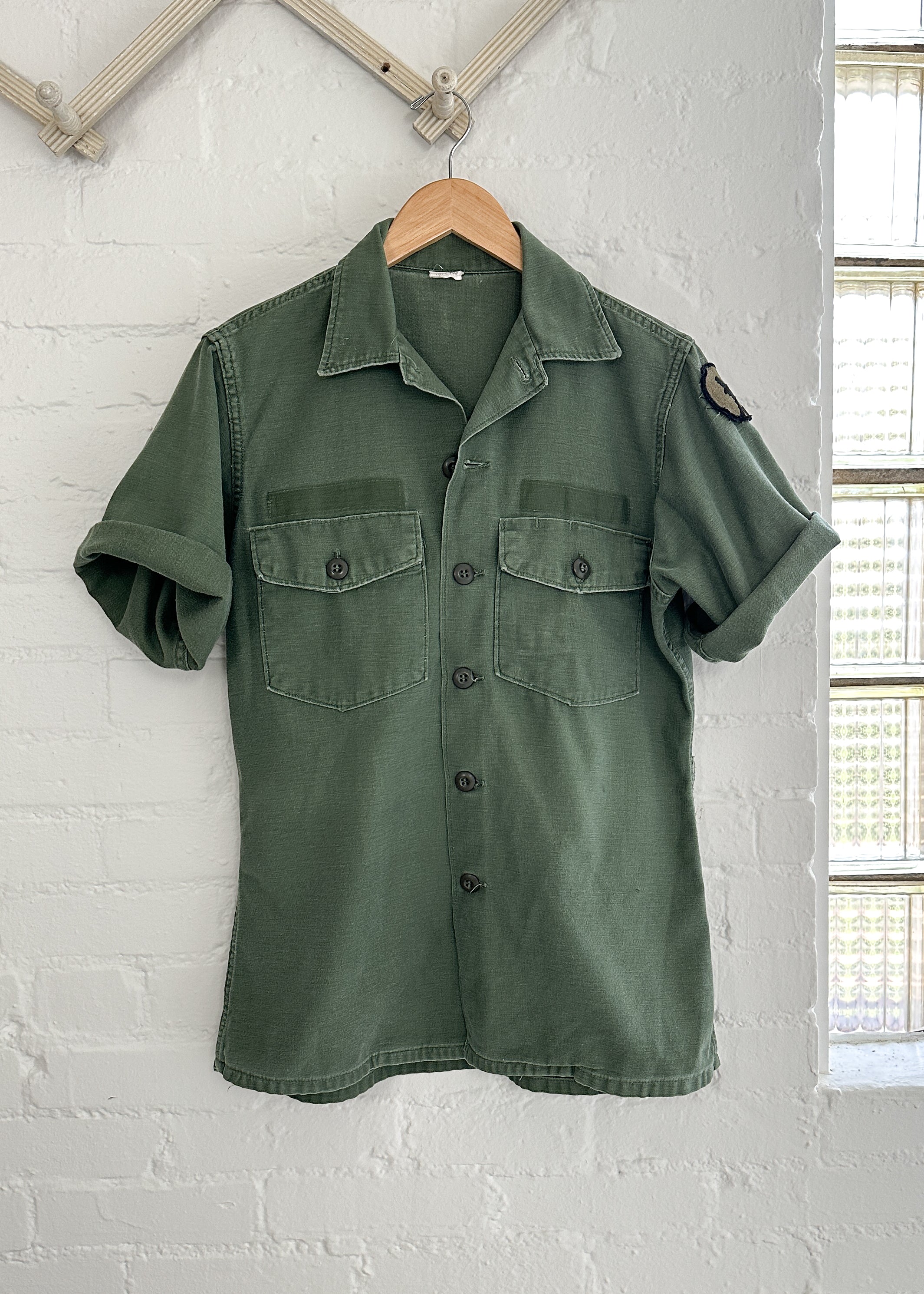Vintage 1970s Short Sleeve Army Jacket