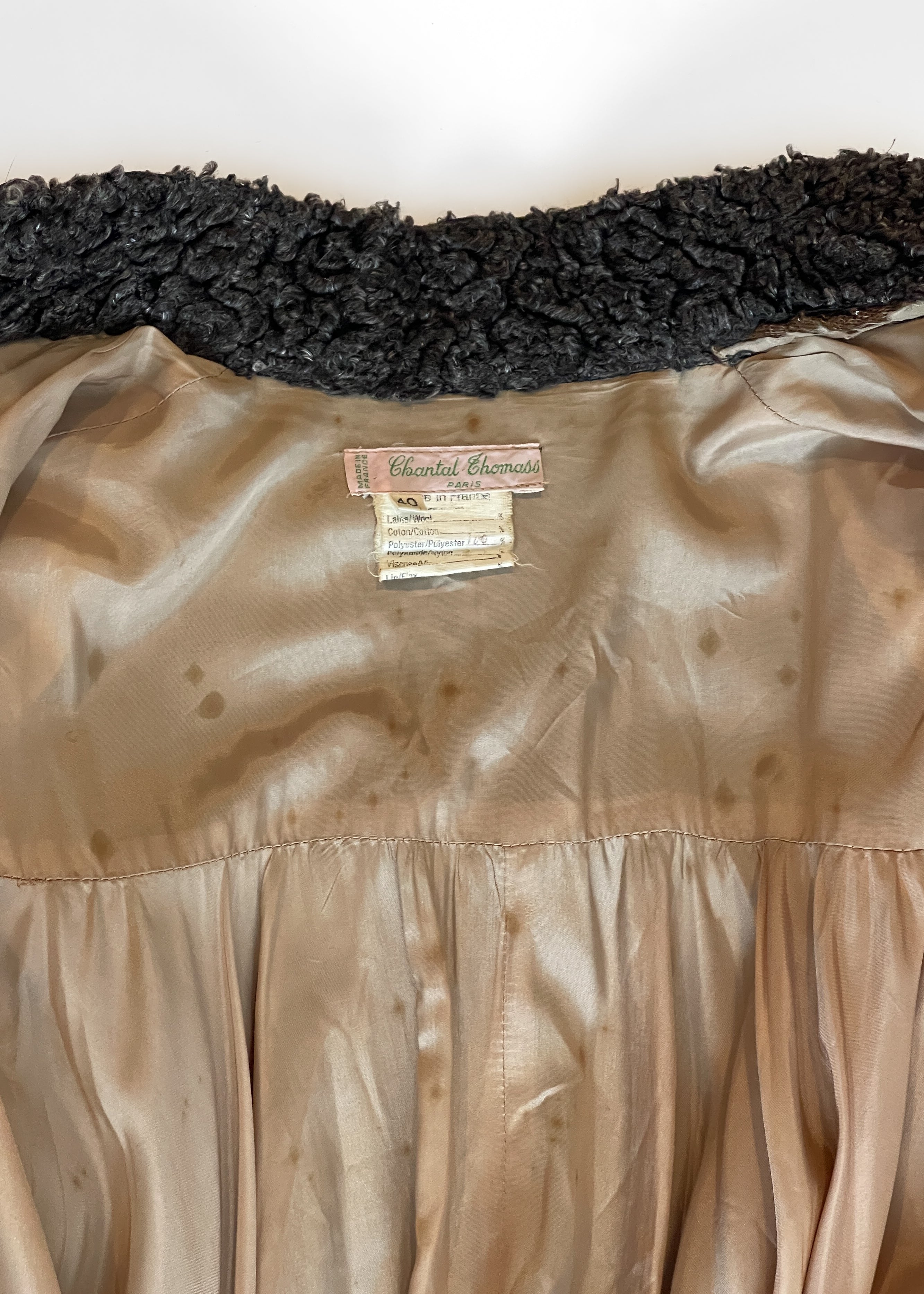 Vintage Chantal Thomass Faux Fur Princess Coat
