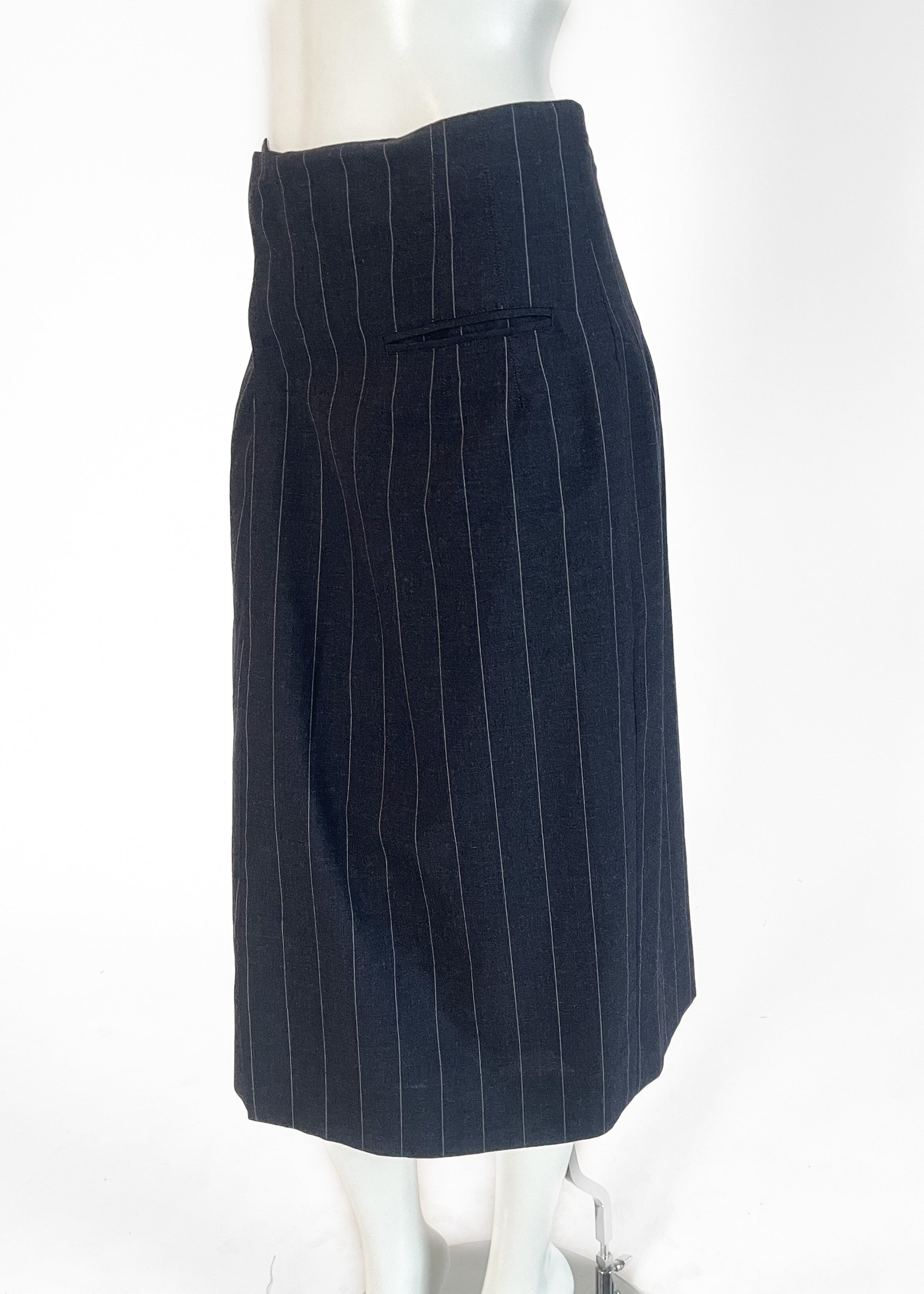 Jean Paul Gaultier Pour Gibo Pinstripe Skirt 1980s