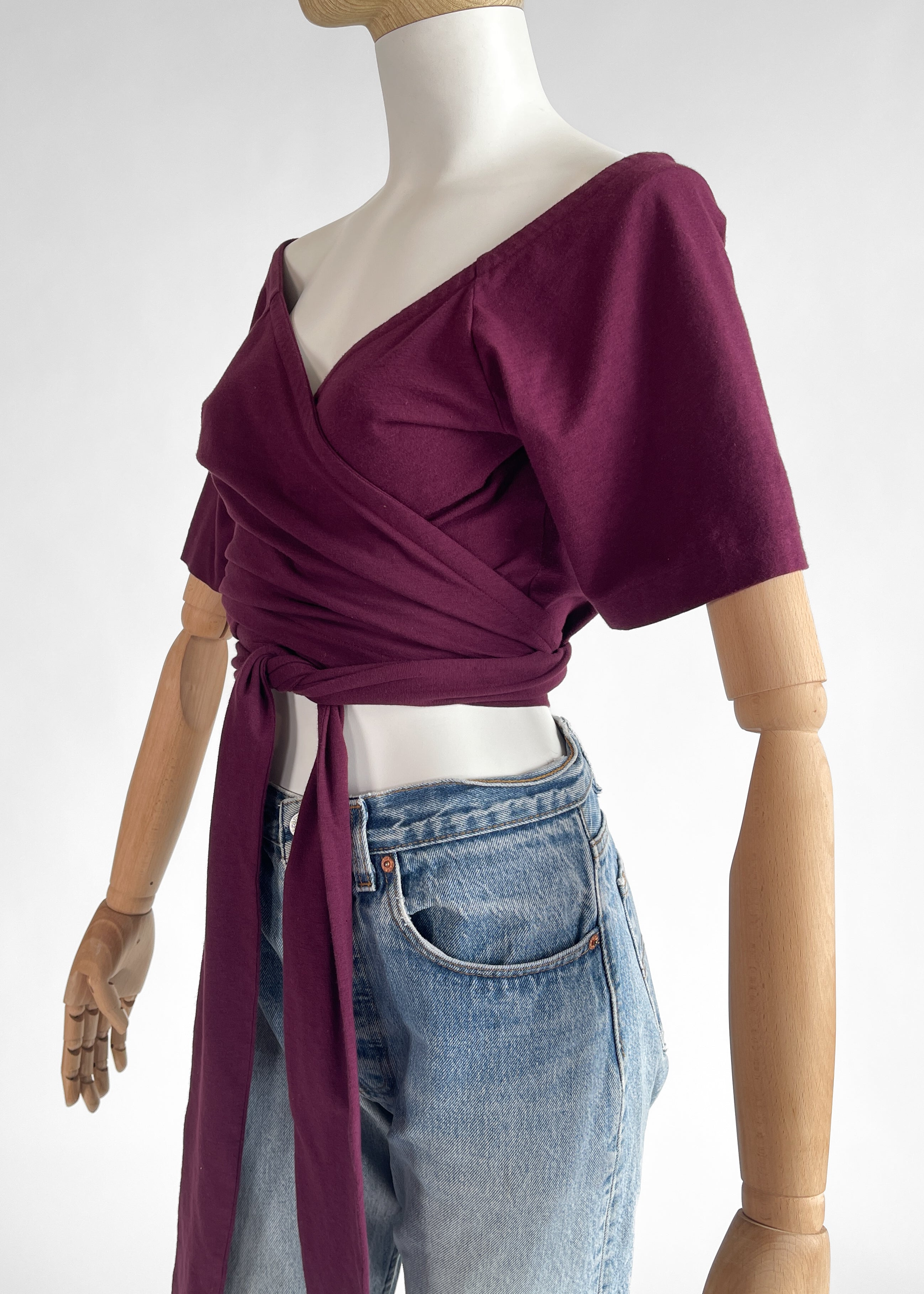 1980s Kenzo Cotton Wrap Top