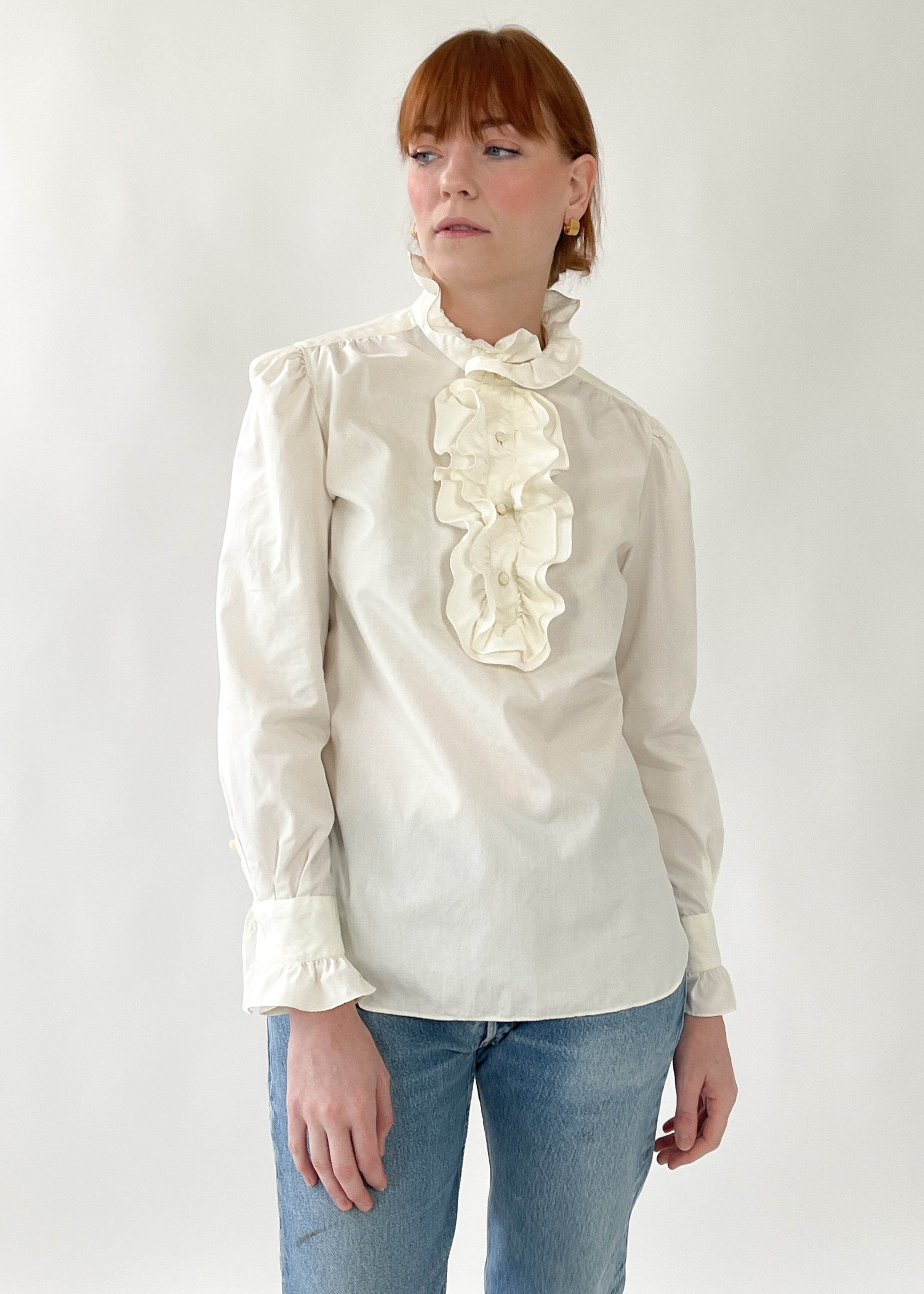 Vintage Ralph Lauren Cotton Ruffle Shirt