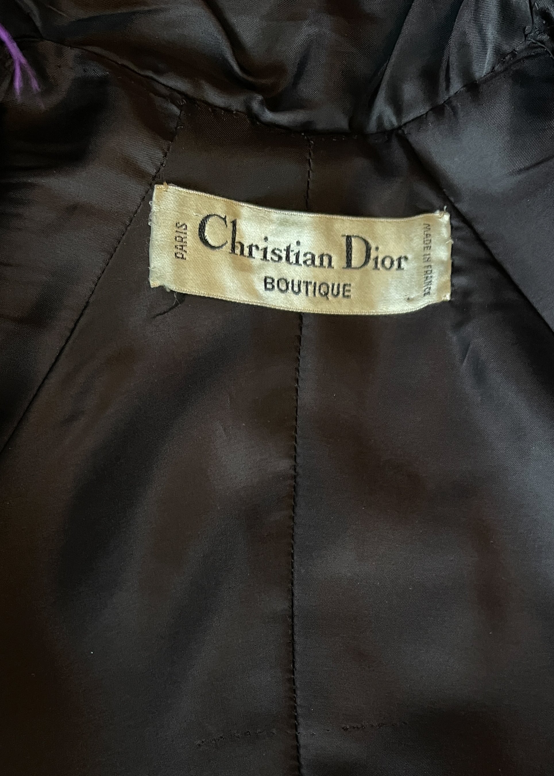Vintage Christian Dior Feather Coat