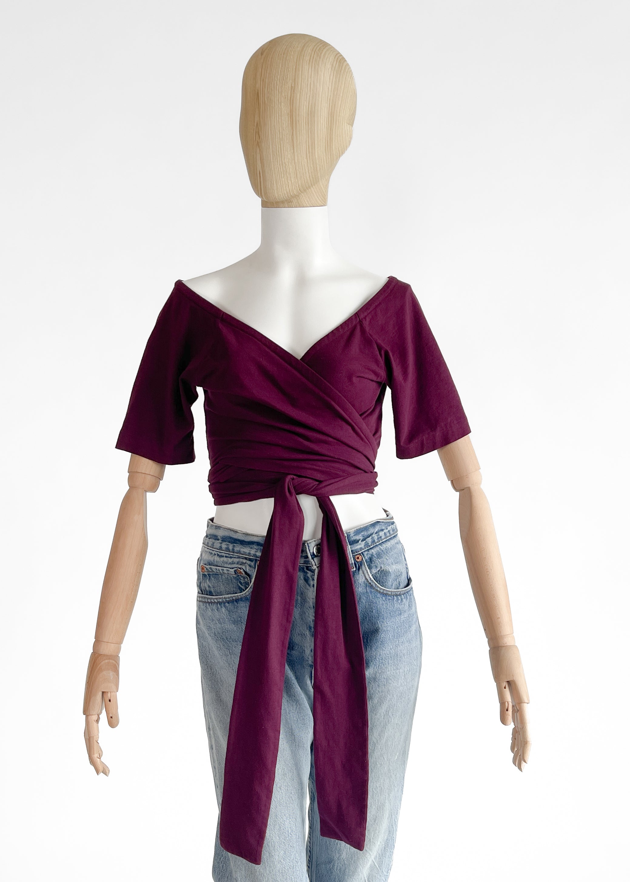 1980s Kenzo Cotton Wrap Top
