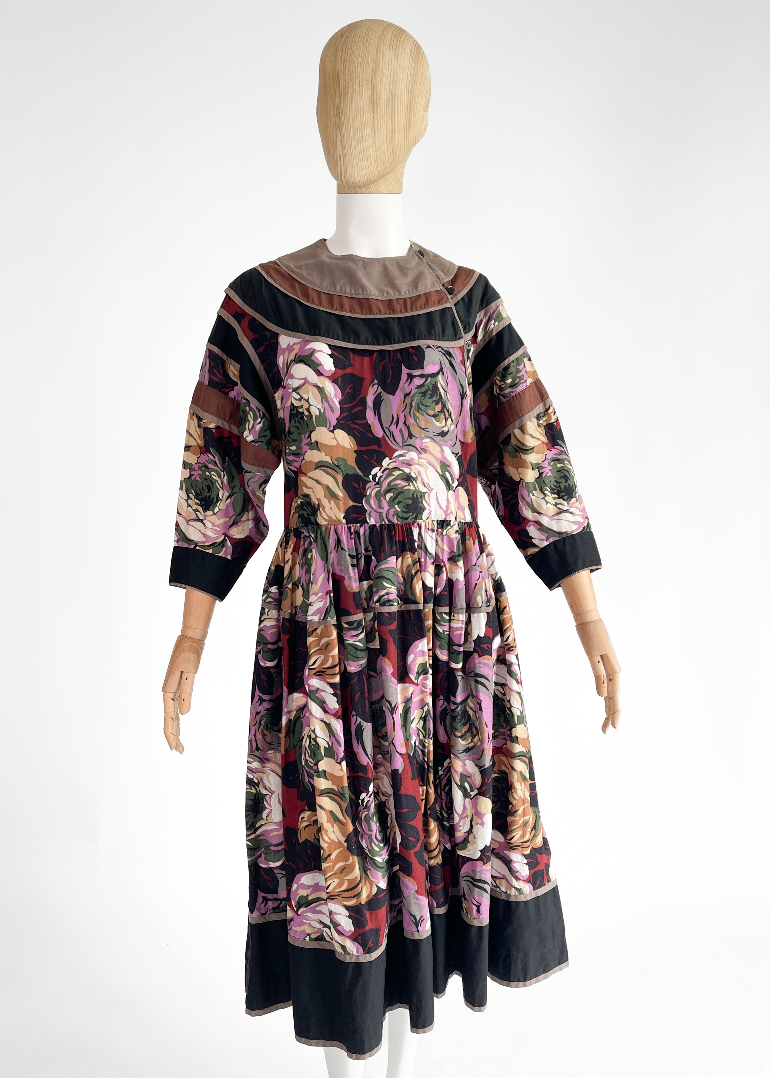 Vintage Kenzo Floral Dress 1980s