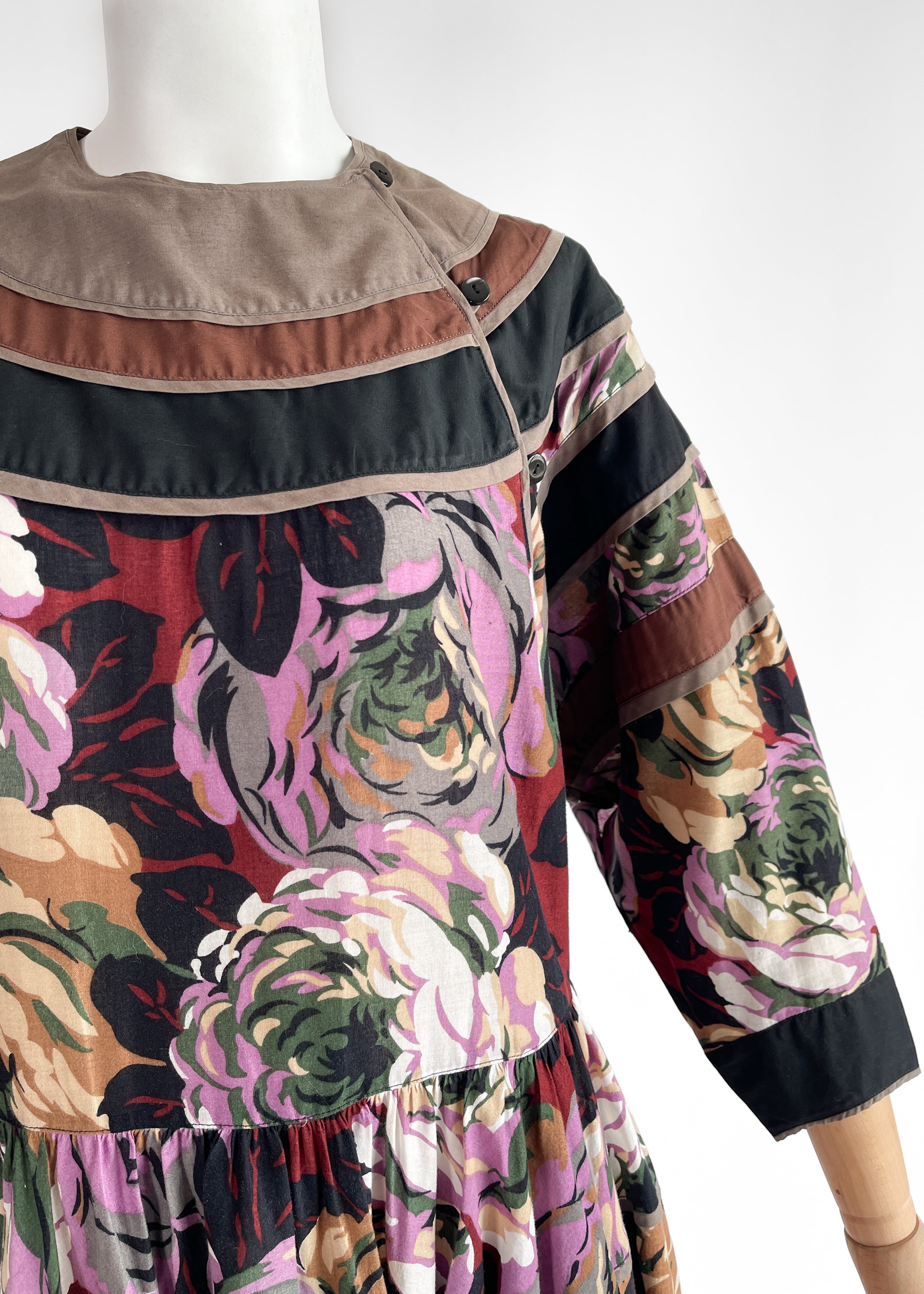 Vintage Kenzo Floral Dress 1980s
