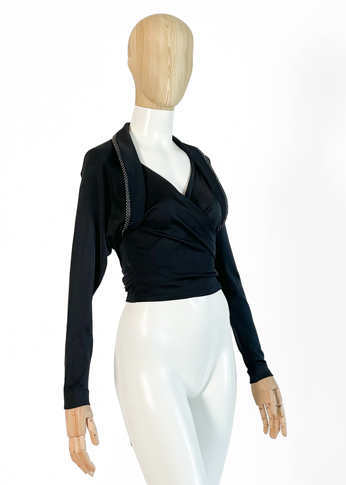 1990s Chantal Thomass Black Wrap Top