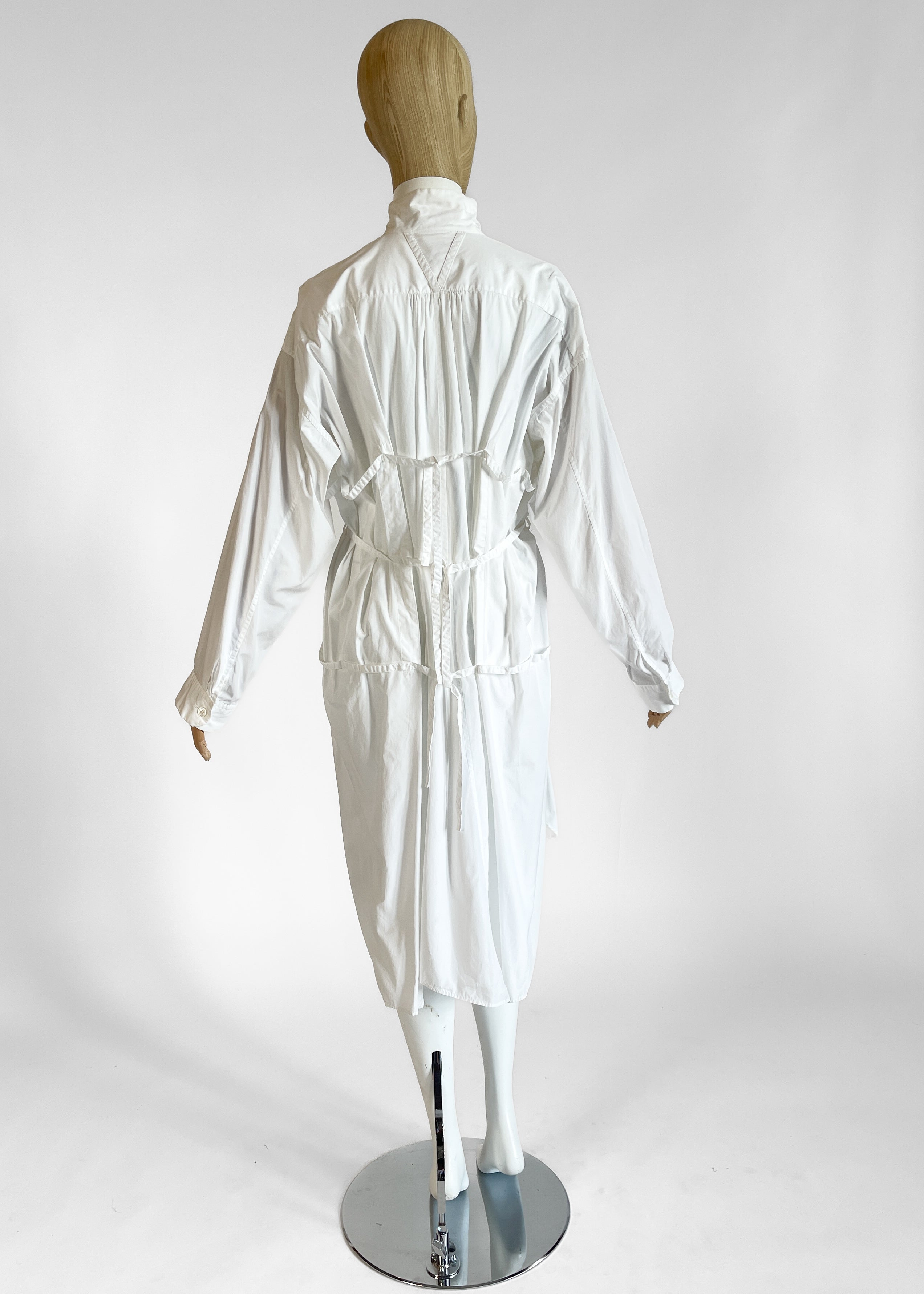 1990s Issey Miyake Shirtdress or Romper with Back Ties