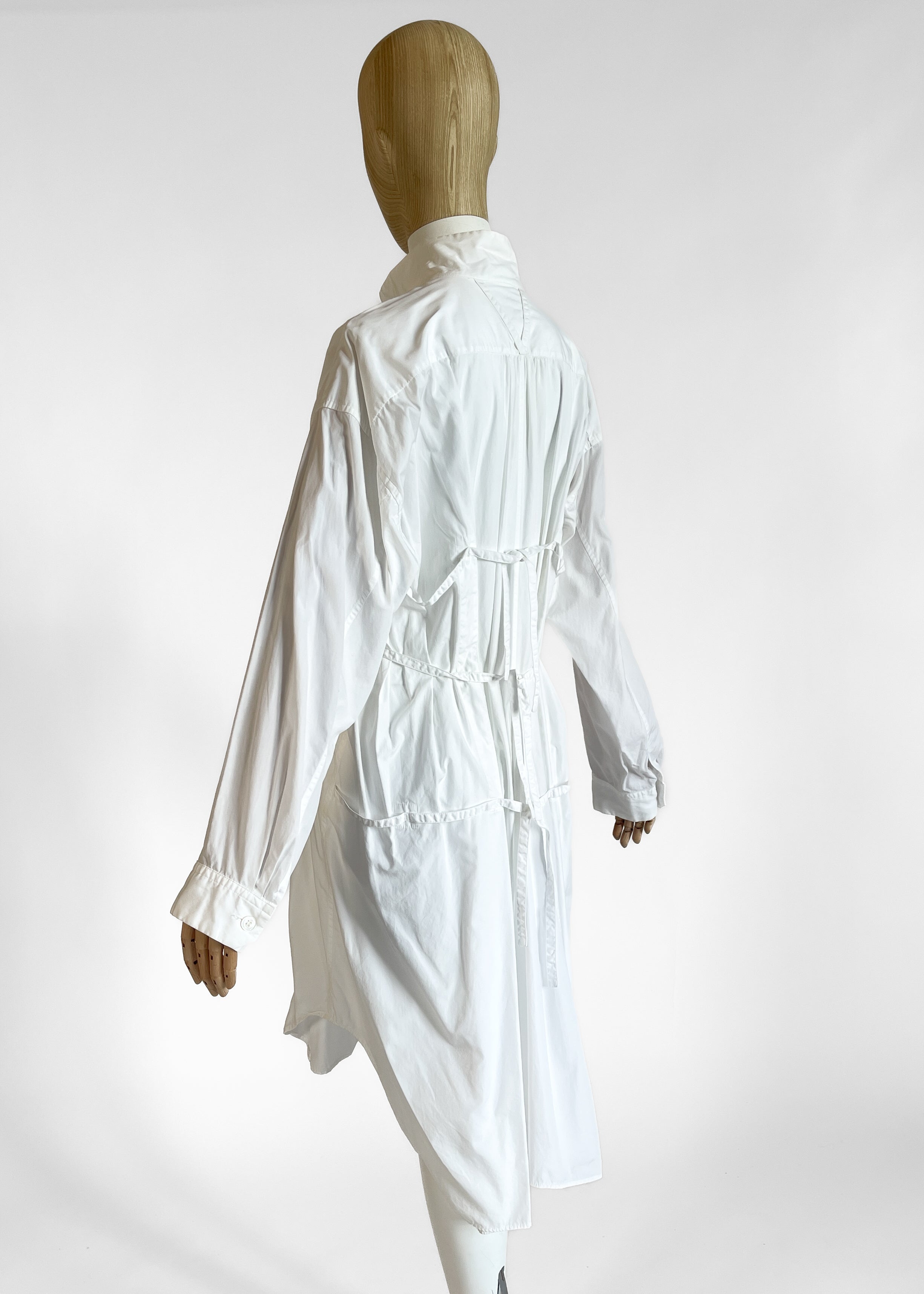 1990s Issey Miyake Shirtdress or Romper with Back Ties