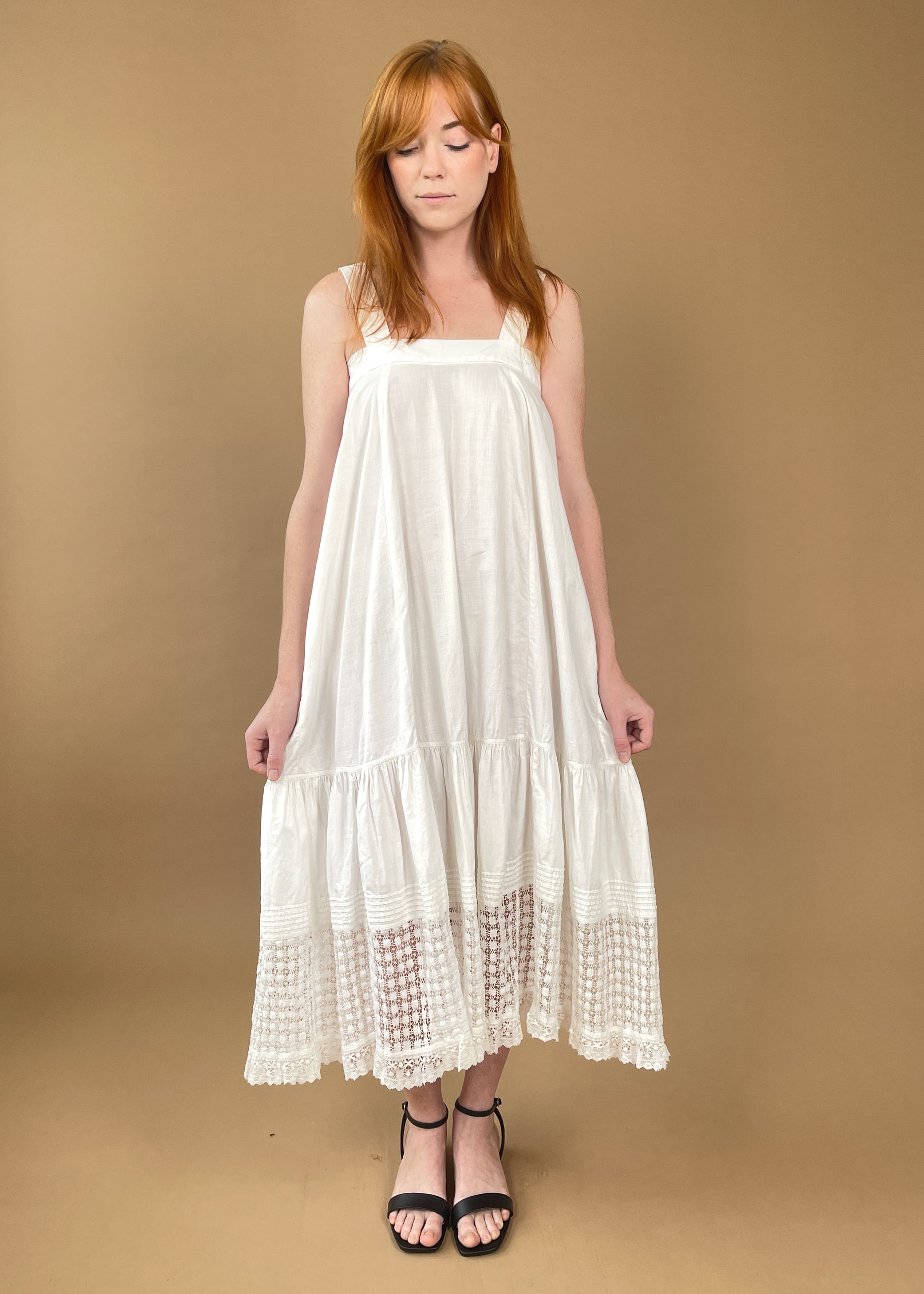 Vintage REworked Antique Cotton Lace Dress