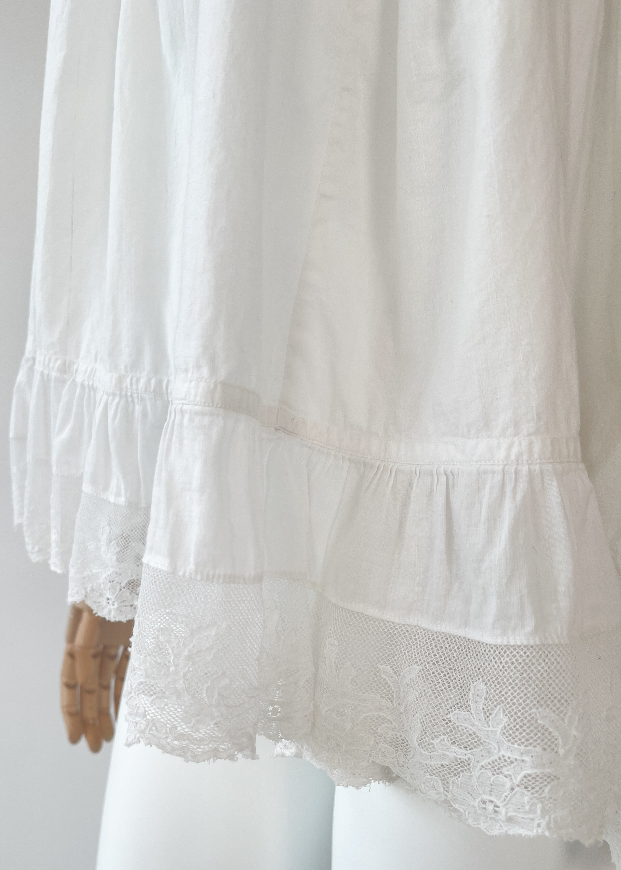 Vintage REworked Antique Cotton Lace Top
