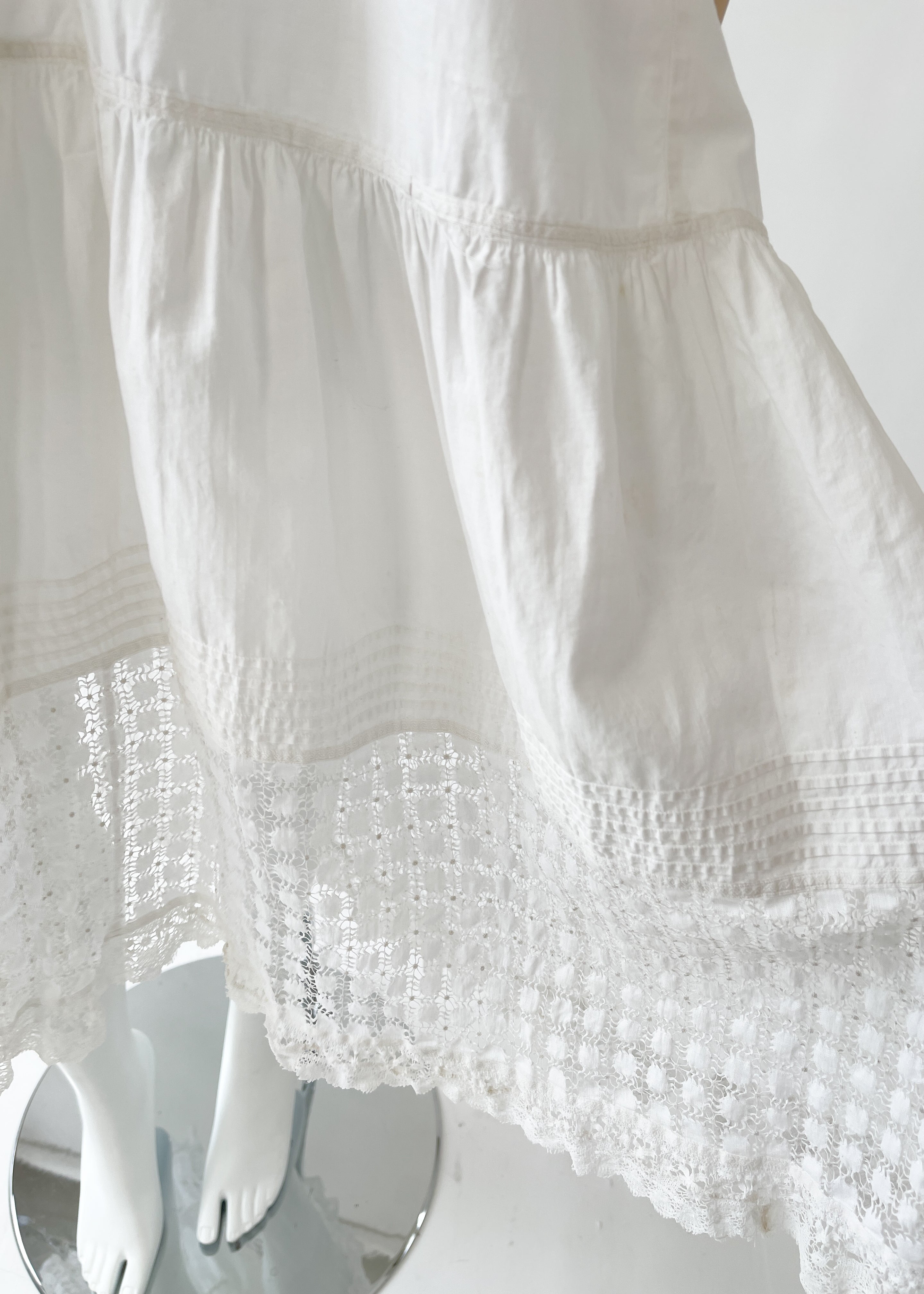 Vintage REworked Antique Cotton Lace Dress