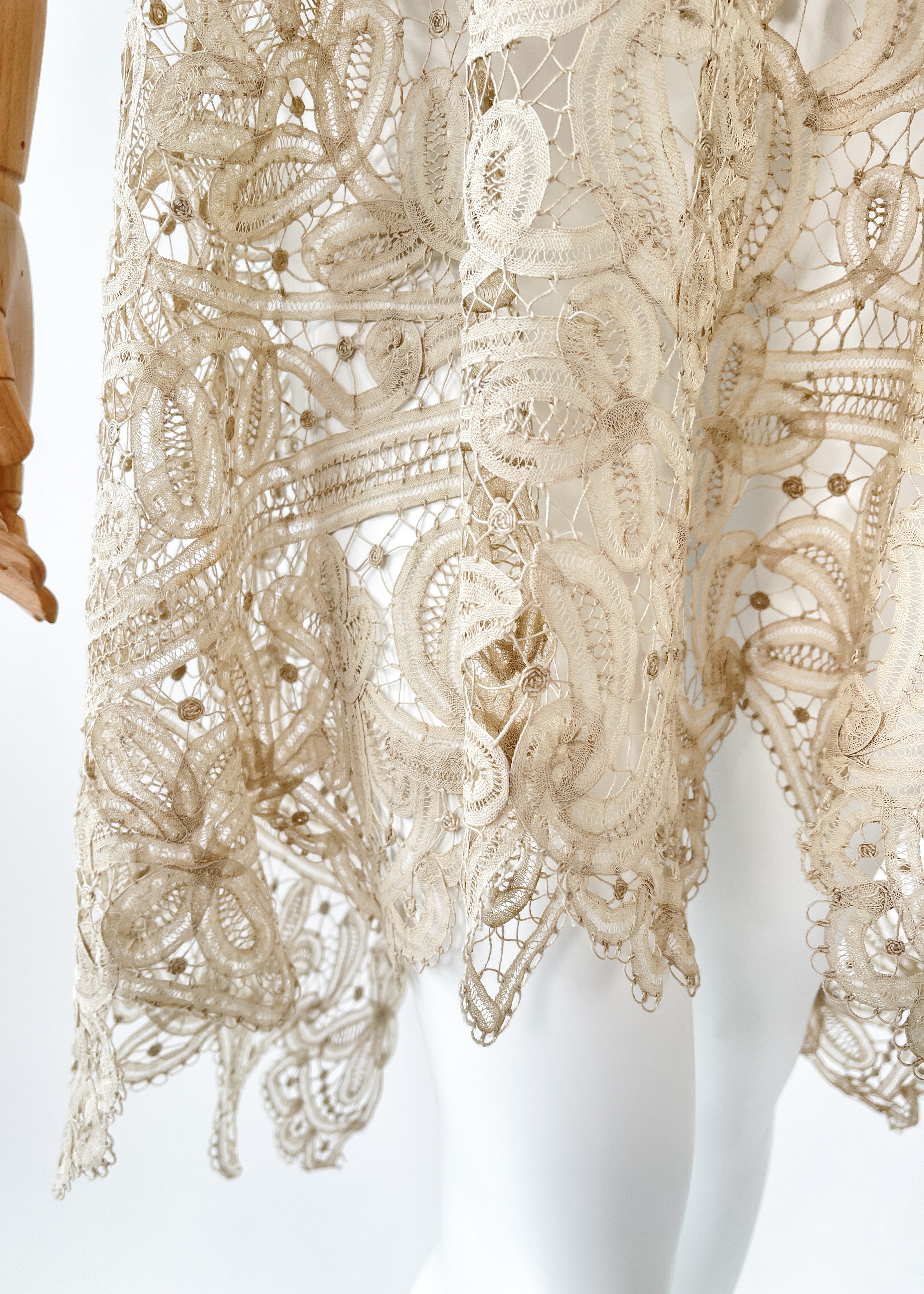 Reworked Antique Lace Halter Dress