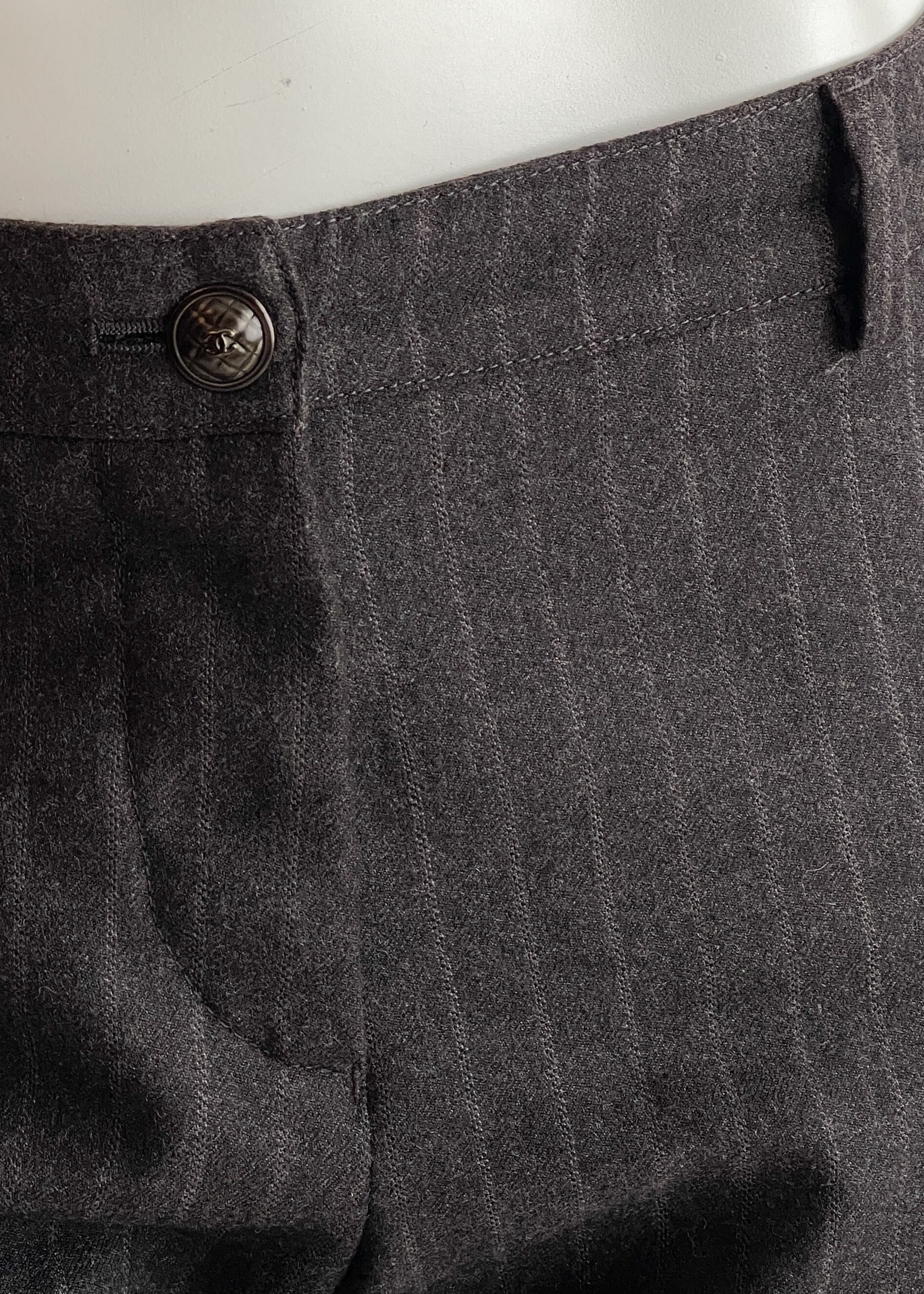 Chanel Wool Pinstripe Pants Fall 2004
