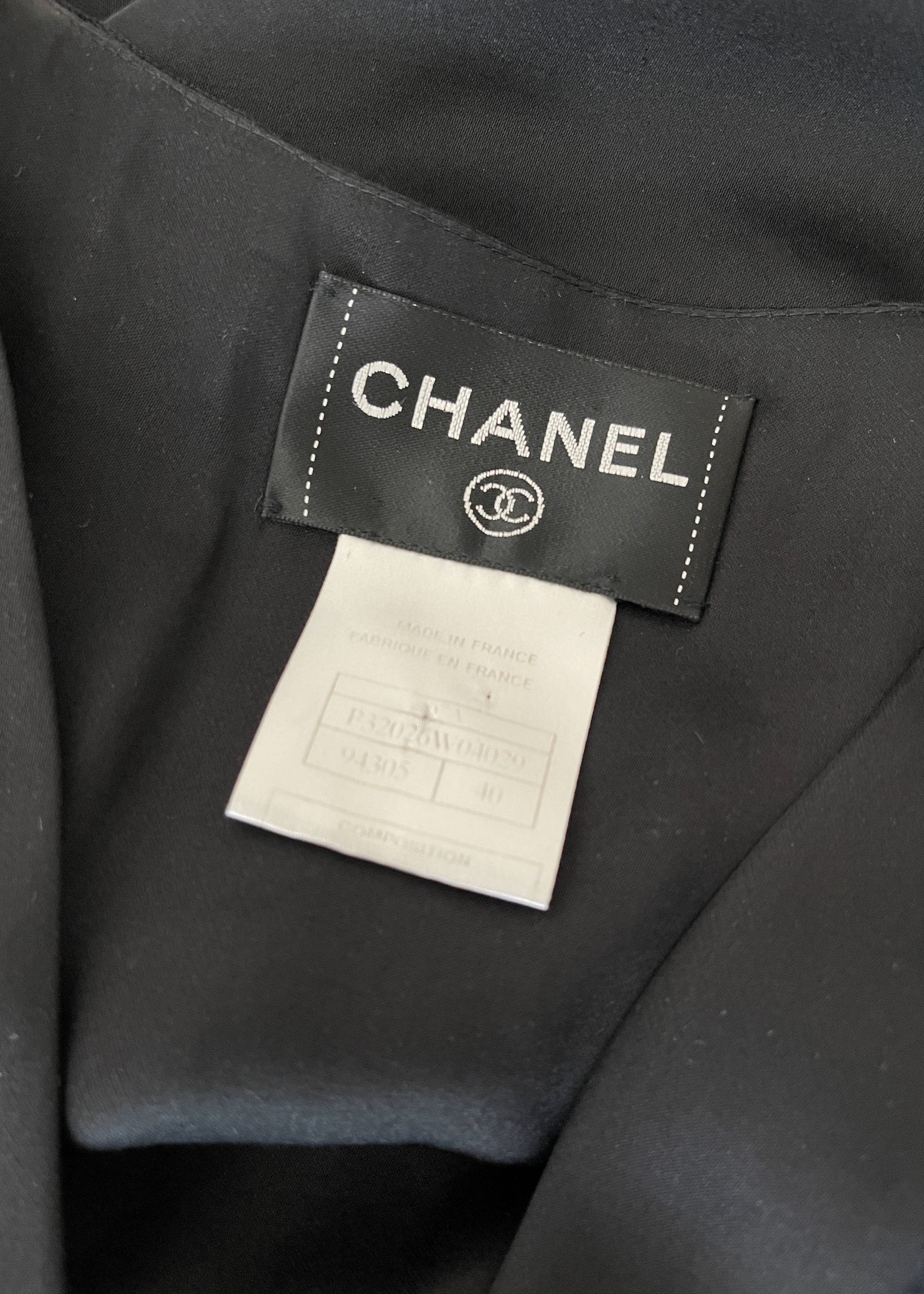 Chanel Fall 2007 Black Silk Dress