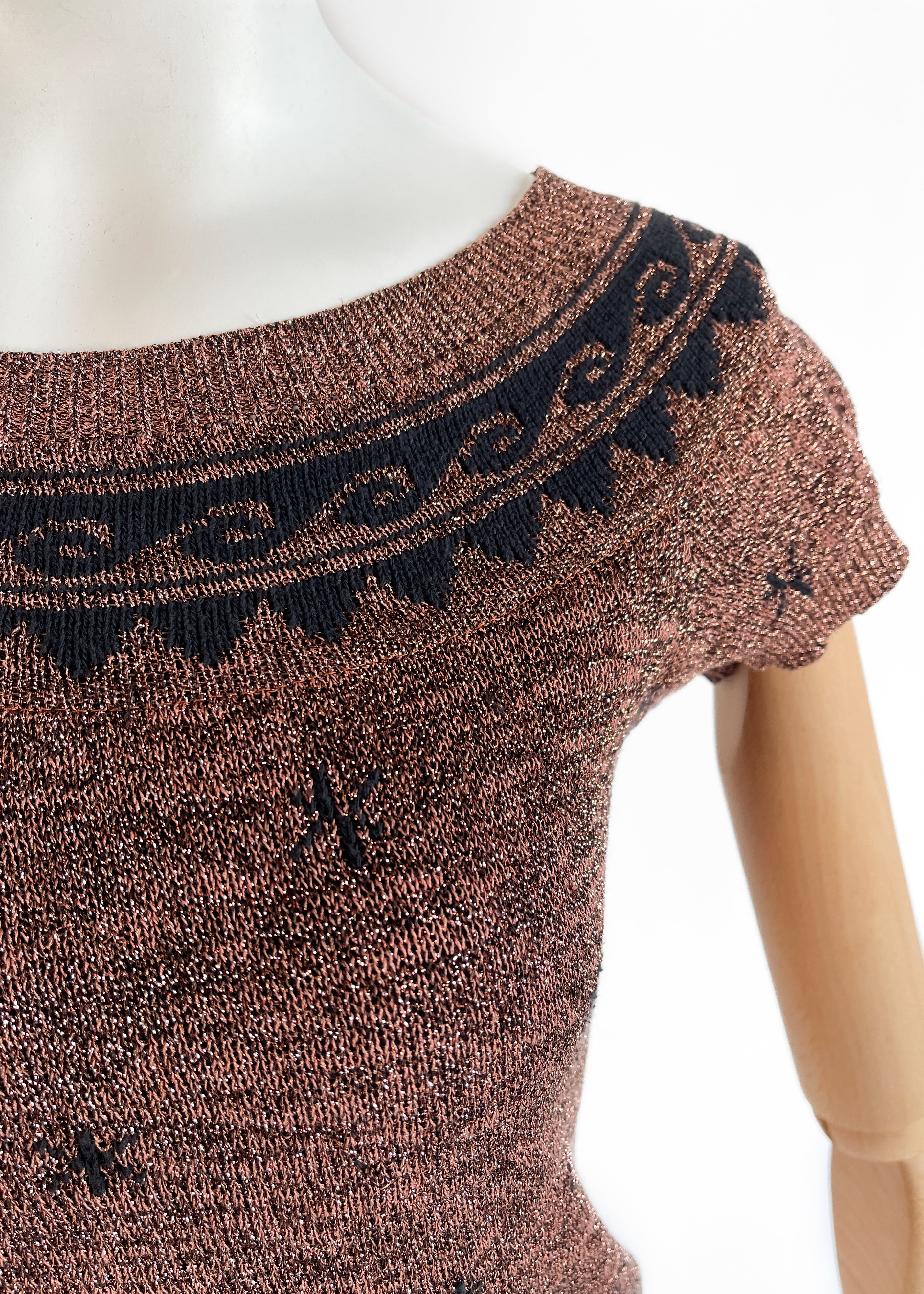 Chantal Thomass Metallic Knit Sweater Spring 1990