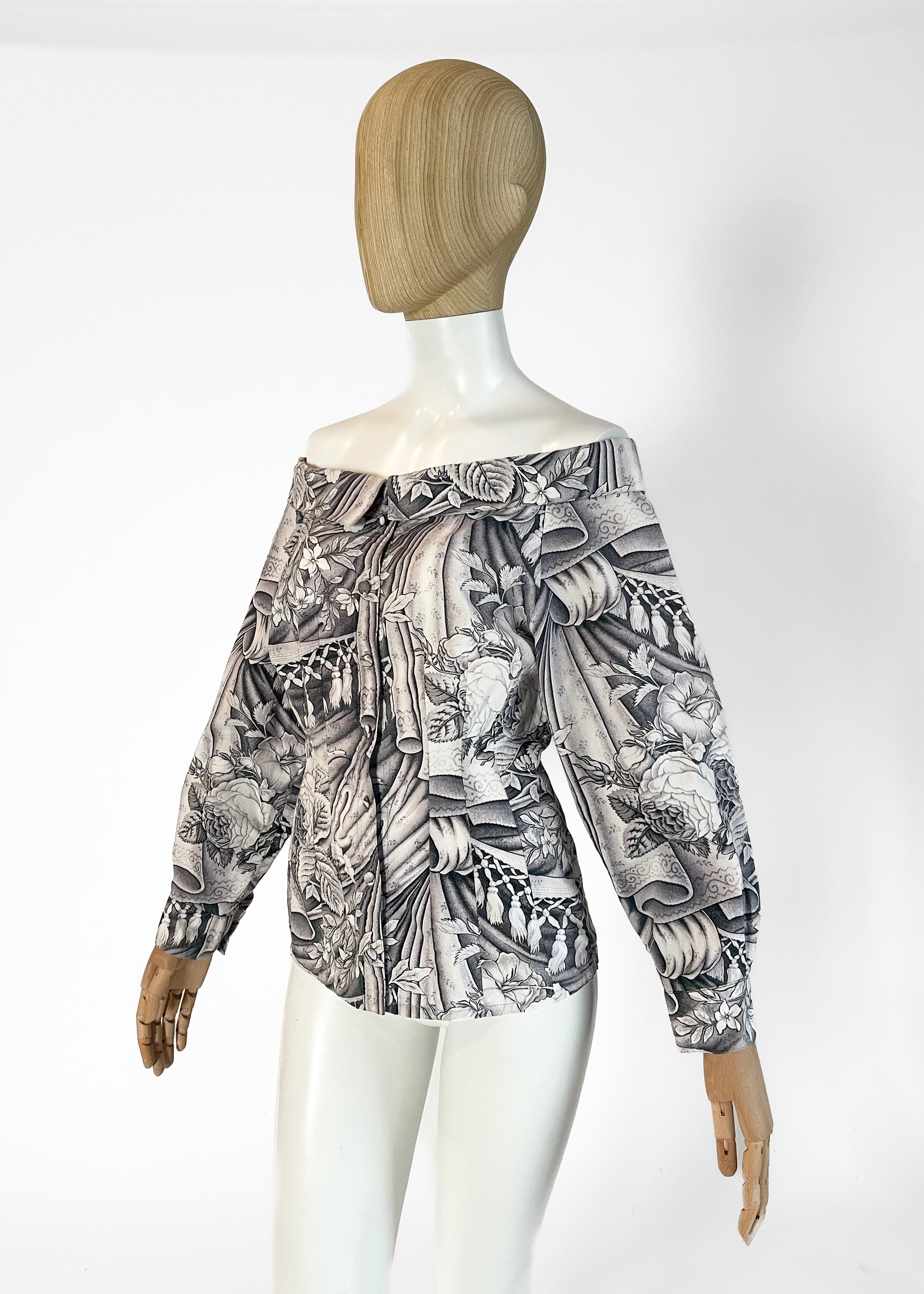 Chantal Thomass Engraving Print Shirt Spring 1989