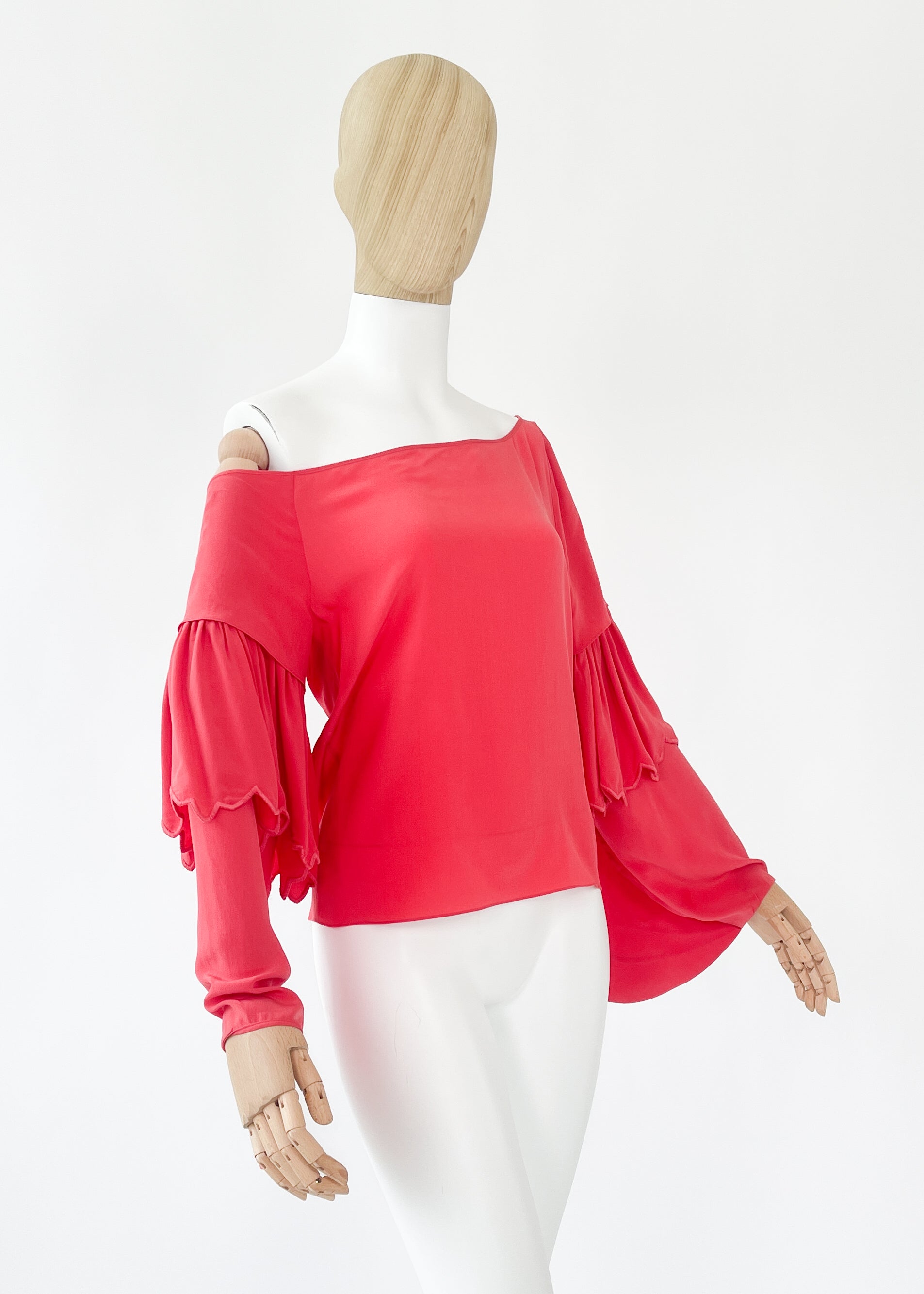 Vintage Chloé Pheobe Philo Silk One Shoulder Top Spring 2002