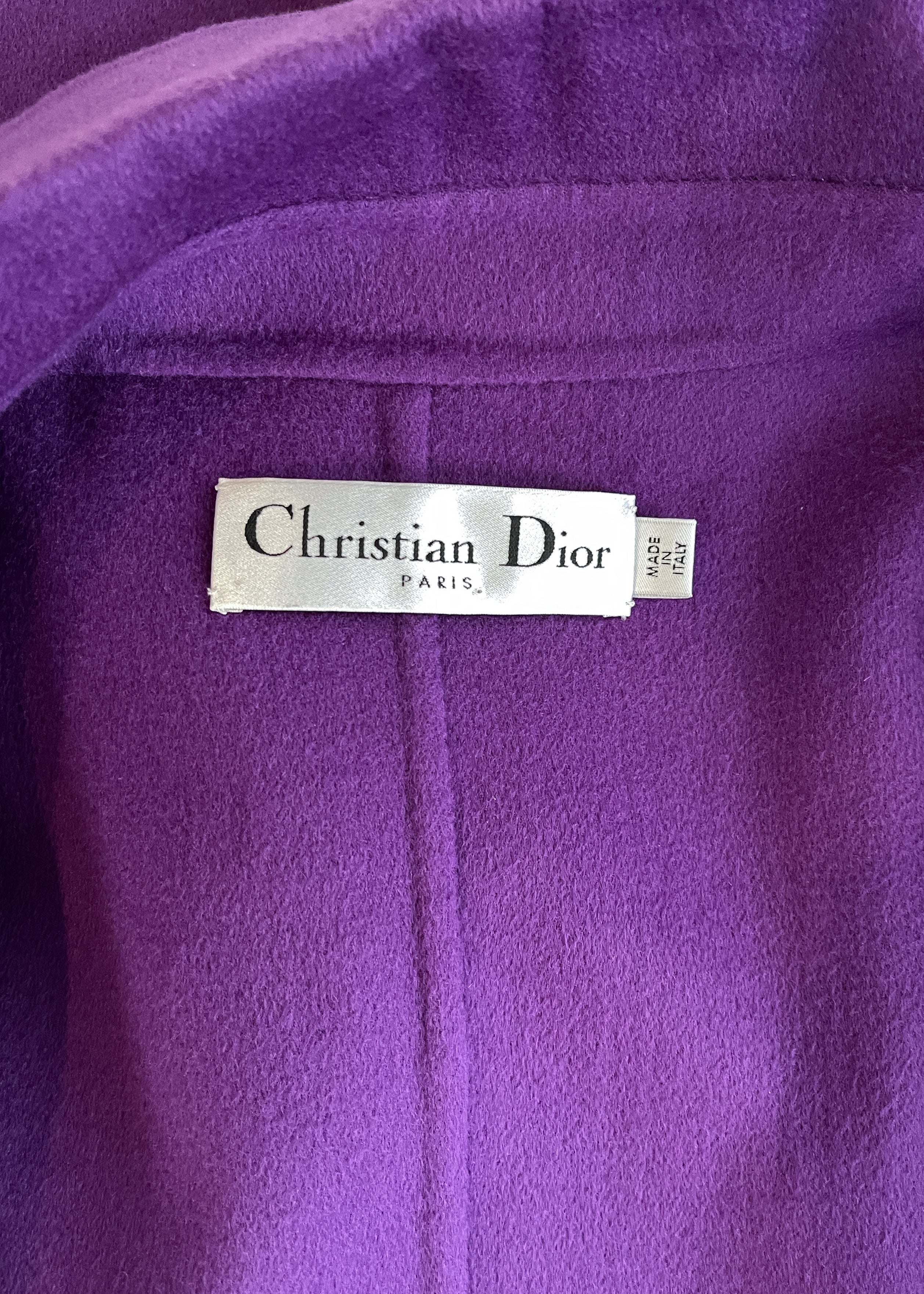 Christian Dior Violet Cashmere Coat