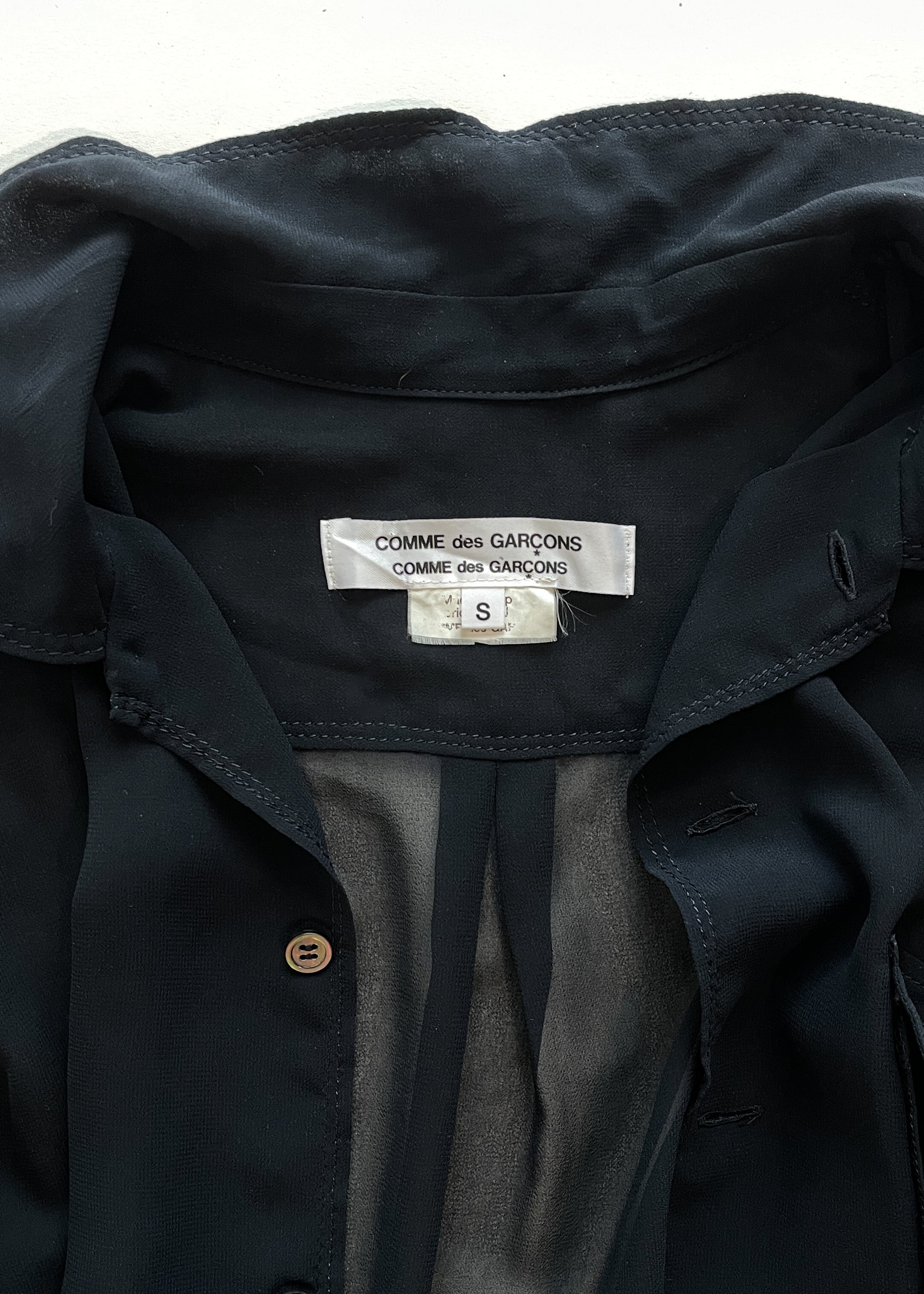 Comme des Garçons Sheer Black Shirt